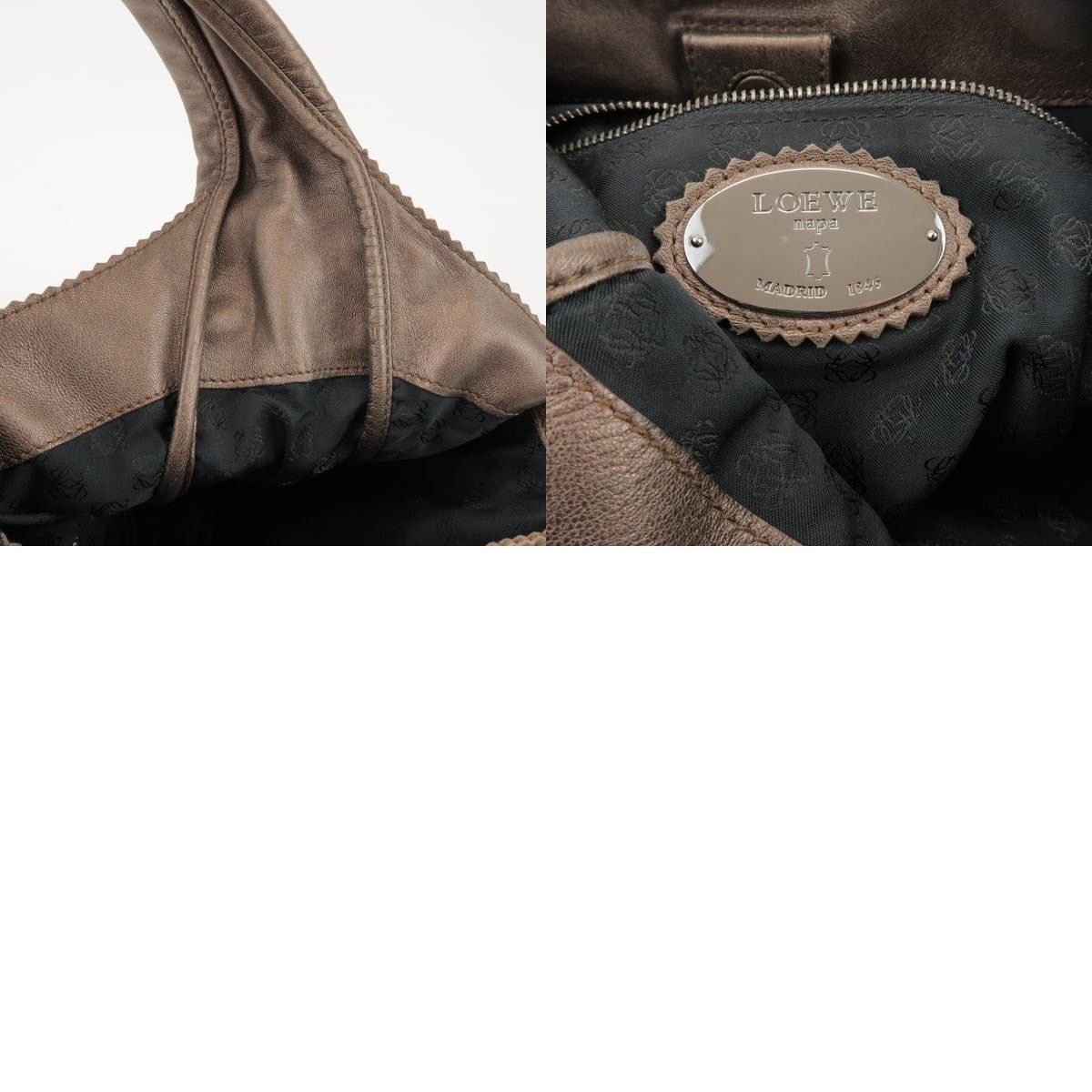 Loewe Loewe Anagram Leather Hobo Bag Brown Size ONE SIZE - 8 Thumbnail