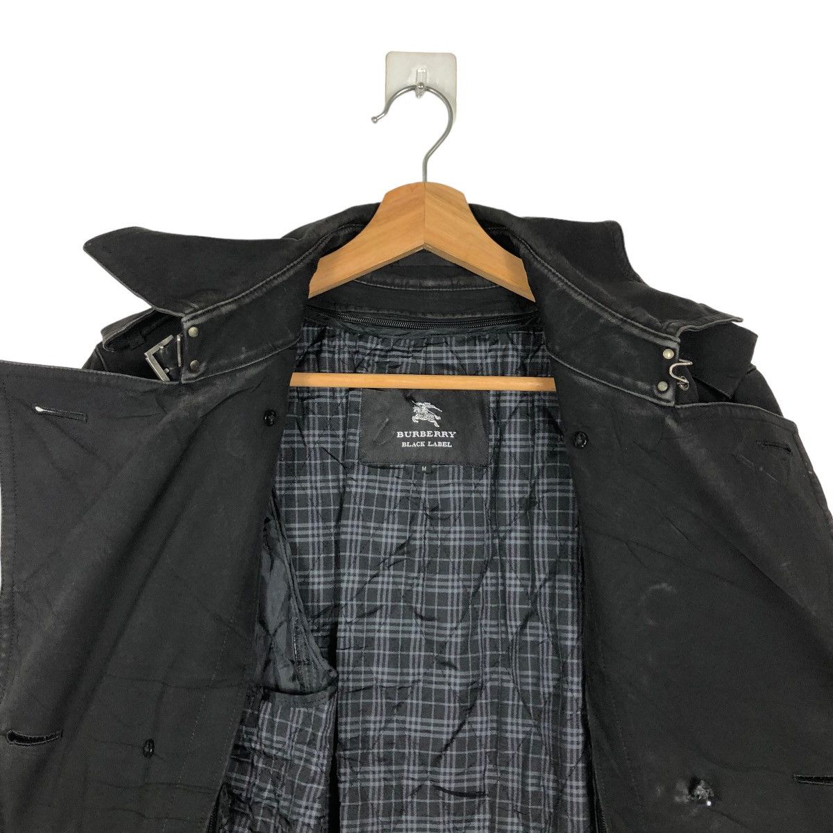 Burberry 🔥VINTAGE BURBERRY BLACK LABEL LONG JACKET NOVA CHECK DESIGN Size US M / EU 48-50 / 2 - 11 Thumbnail