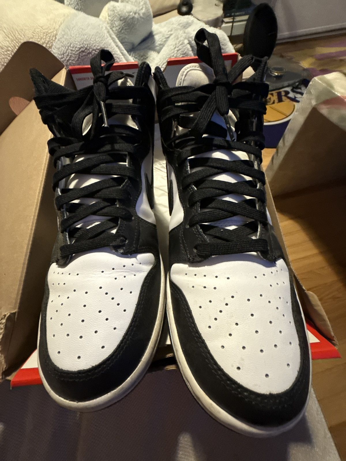 Nike Nike Dunk Hi Retro - black & white Size US 10 / EU 43 - 3 Thumbnail
