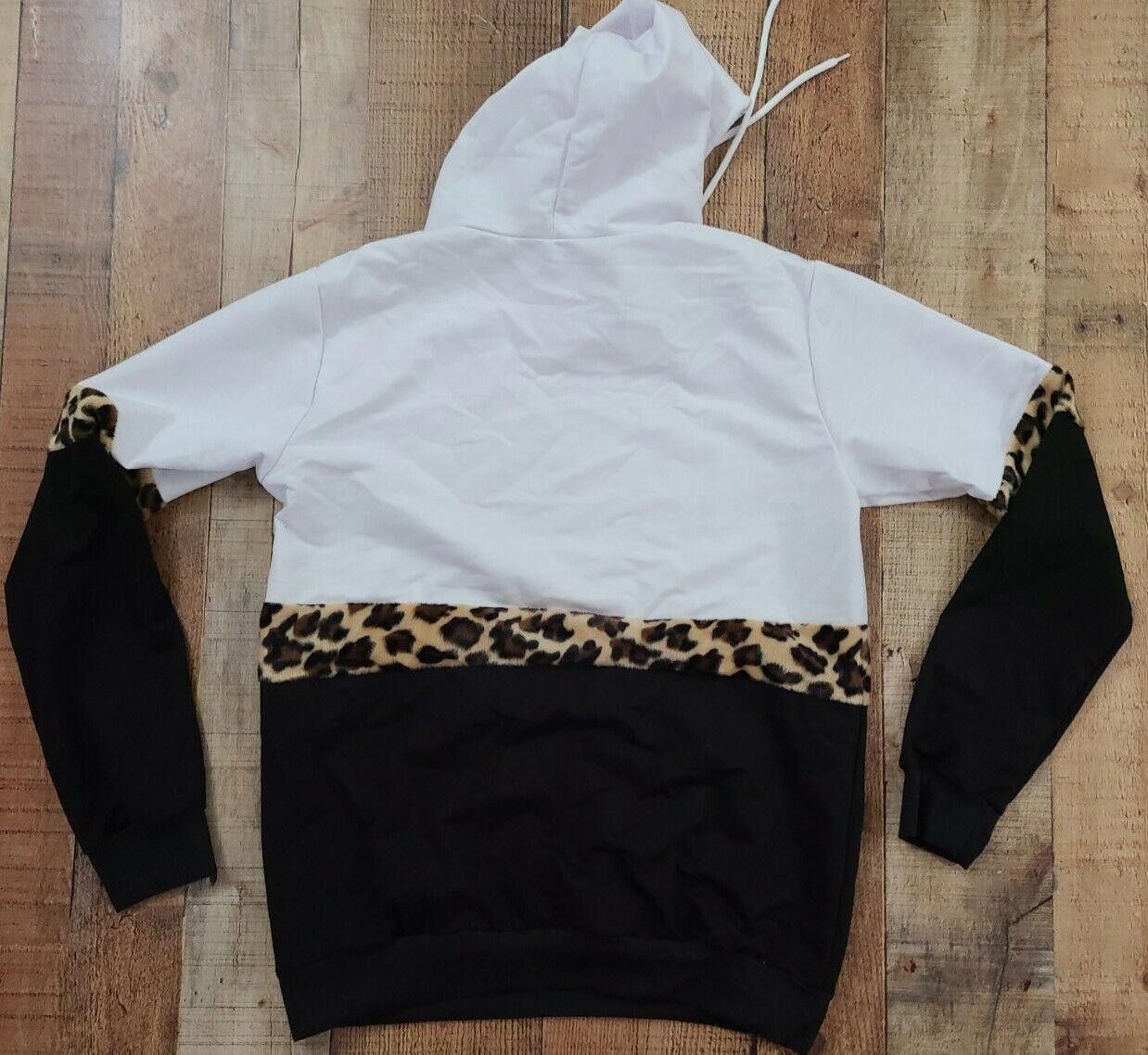 Designer Unbranded Leaopard Colorblock Hoodie Small Medium Sweatshirt Size M / US 6-8 / IT 42-44 - 2 Thumbnail