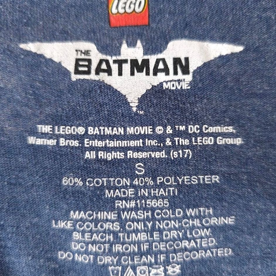 LEGO LEGO Batmobile T Shirt Mens Small Blue DC Comics Batman Movie Cartoon Graphic Print Shirt Mens Size US S / EU 44-46 / 1 - 5 Thumbnail