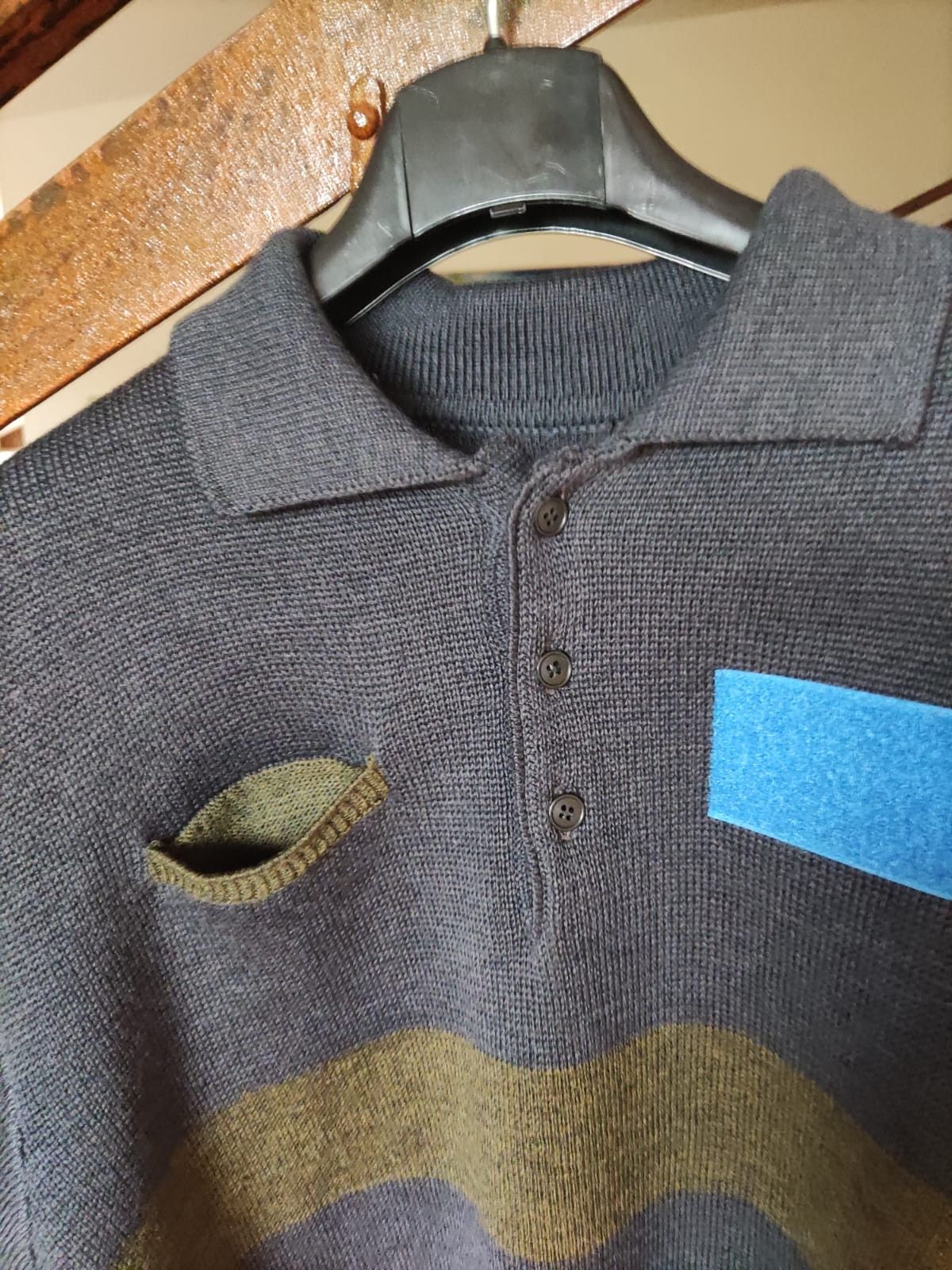 GR10K GR10K - Polo Sweater - Dark Grey Size US L / EU 52-54 / 3 - 5 Thumbnail