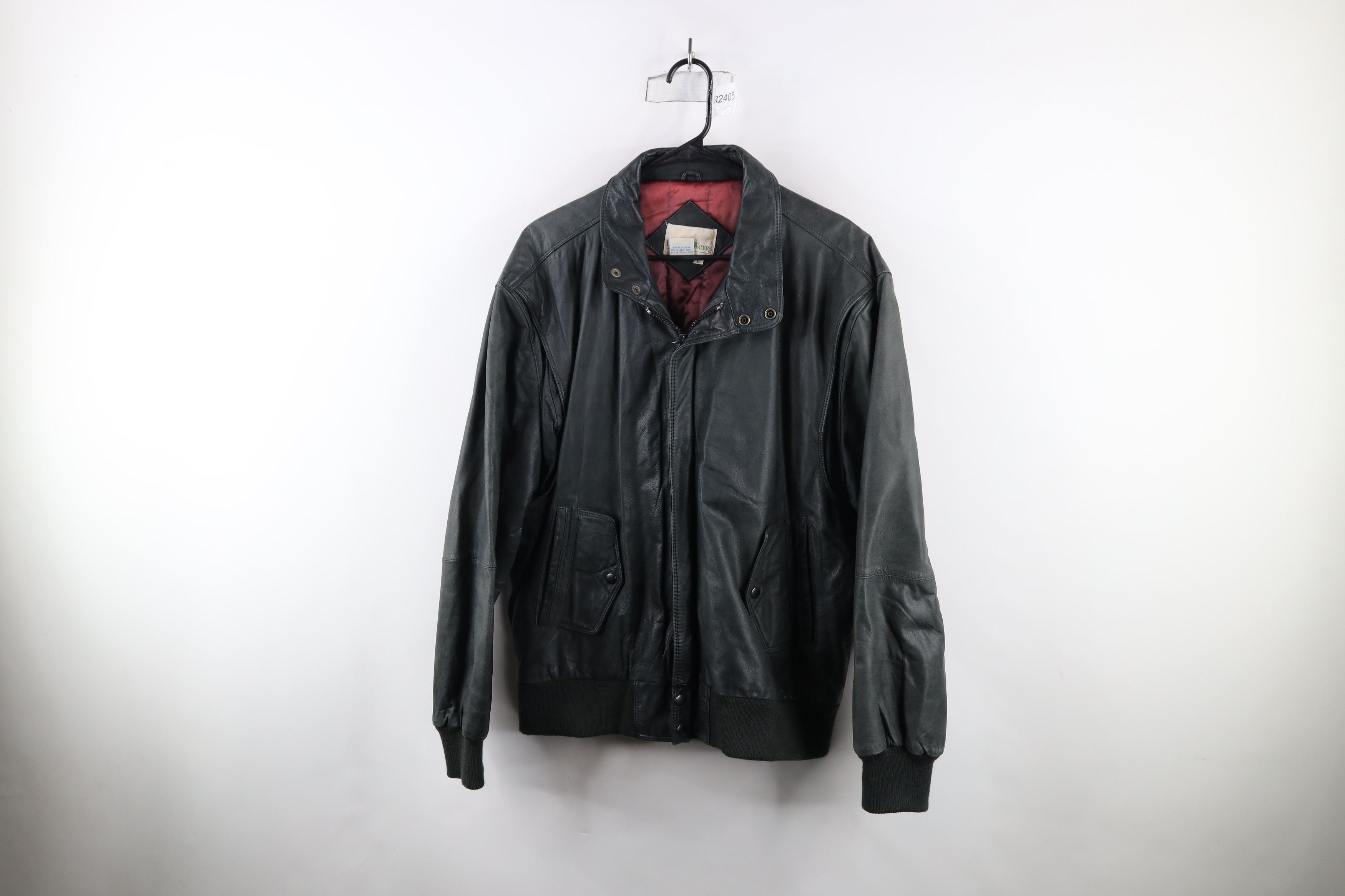 Vintage Vintage 90s Streetwear Quilted Leather Flight Bomber Jacket Size US L / EU 52-54 / 3 - 1 Thumbnail