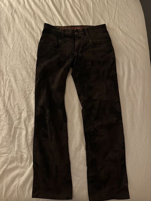 Dolce & Gabbana Pink Tie Dye High Waist Tapered Denim Jeans