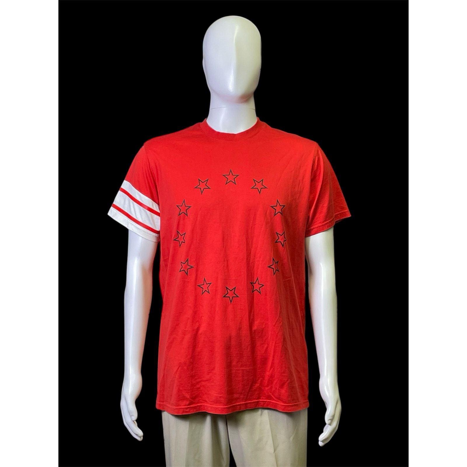 Givenchy Givenchy Paris Stars and Stripe Print Red T-Shirt Men XXS Size US XS / EU 42 / 0 - 1 Thumbnail