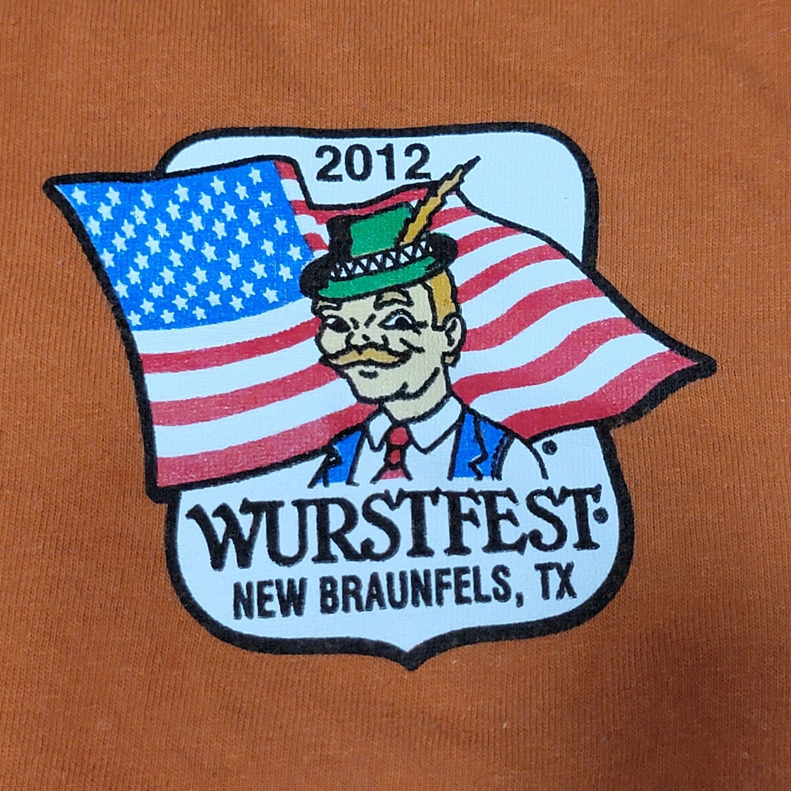 Gildan 2012 Wurstfest New Braunfels, Tx LS Unisex Tee - Size Medium Size US M / EU 48-50 / 2 - 5 Thumbnail