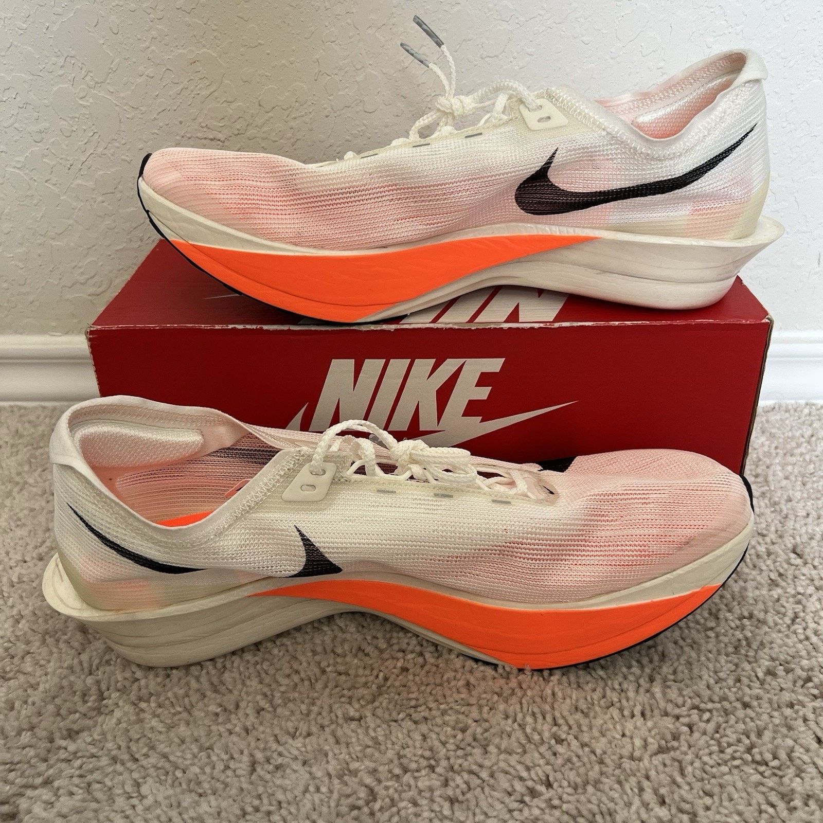 Nike Nike ZoomX Streakfly 2 Proto White Orange Shoes 12.5 New Size US 12.5 / EU 45-46 - 2 Thumbnail