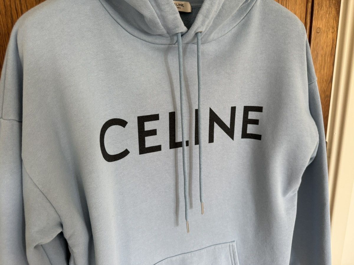 Celine Celine blue black logo hoodie Hedi Slimane grail Size US L / EU 52-54 / 3 - 10 Thumbnail