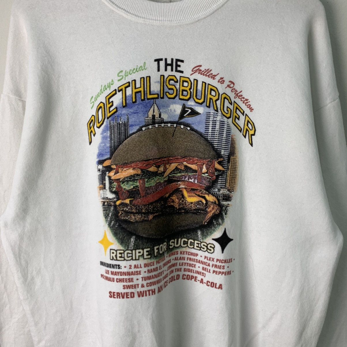 Vintage 90s The Roethlis Burger Sweatshirts Jumper Pullover