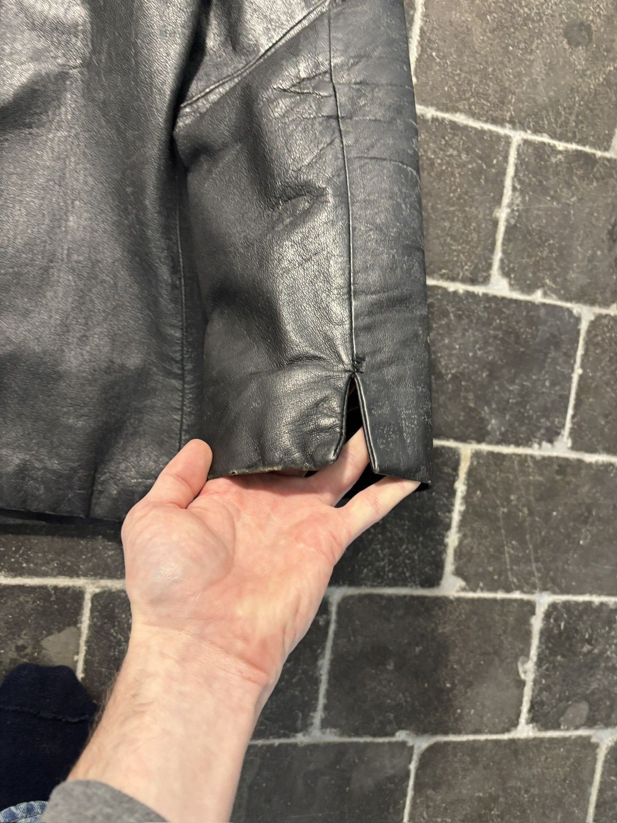 Diesel 1990s Diesel Leather Jacket Vintage Diesel Jeans Trench Mid Size US L / EU 52-54 / 3 - 16 Thumbnail