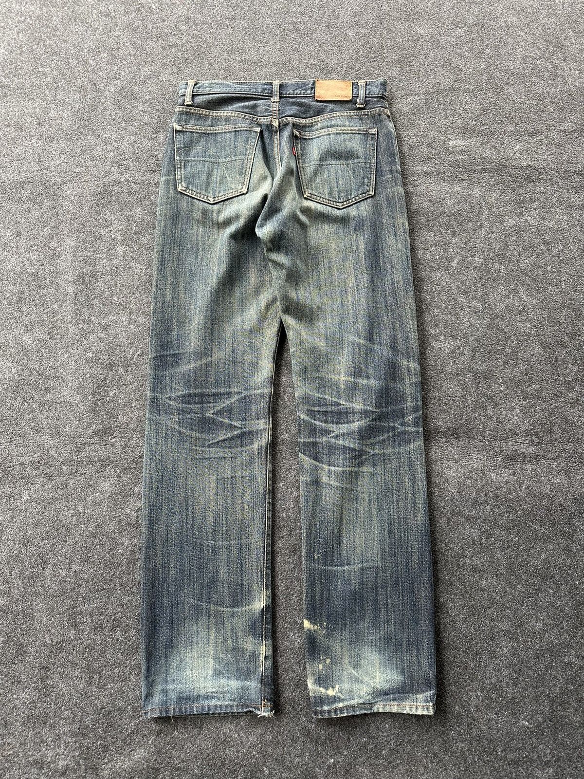 Edwin Vintage Gold Rush Faded Wash Distressed Denim 31x33 D195 Size US 31 - 5 Thumbnail