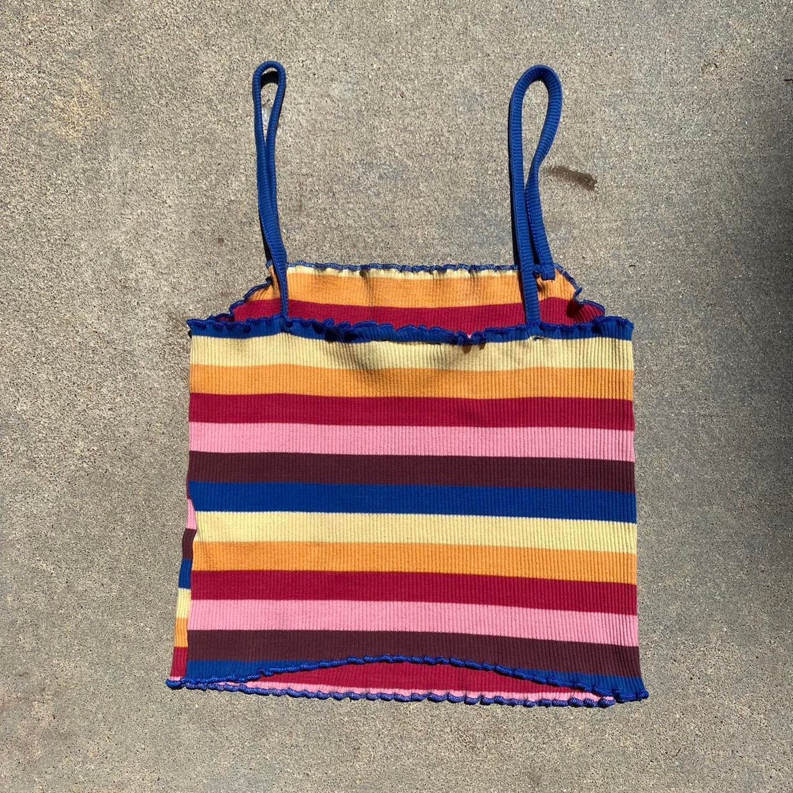 Topshop Multicoloured striped tank top Size S / US 4 / IT 40 - 3 Thumbnail