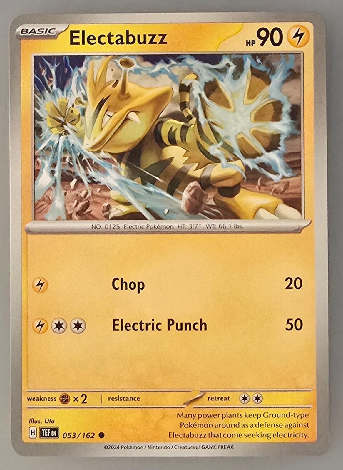 Pokemon Electabuzz #053/162 Pokémon card from Temporal Forces Size ONE SIZE - 1 Thumbnail