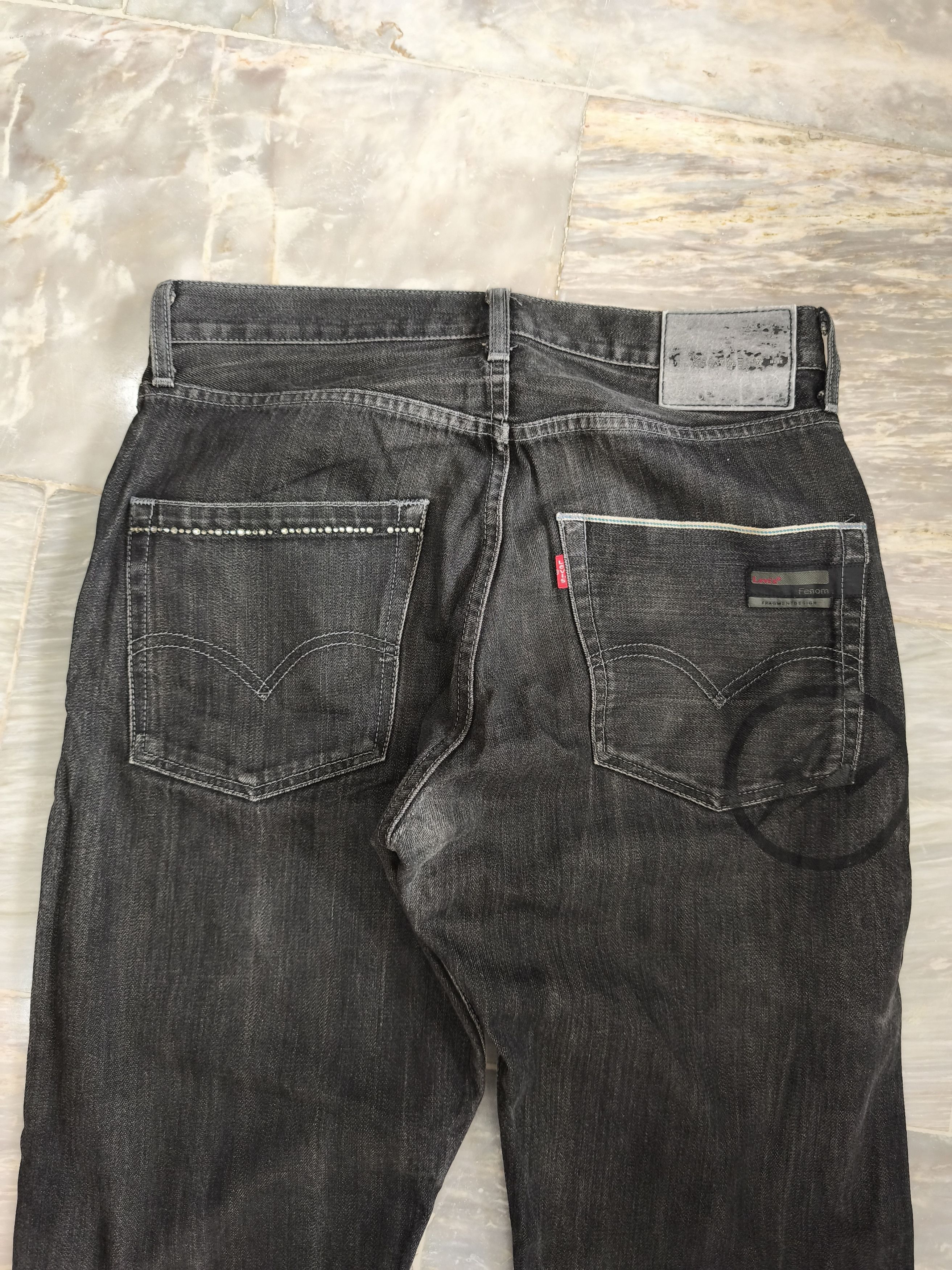 Fragment Design × Levi's Levis Fenom Fragment Swarovski Selvedge Pants Size US 32 / EU 48 - 2 Thumbnail