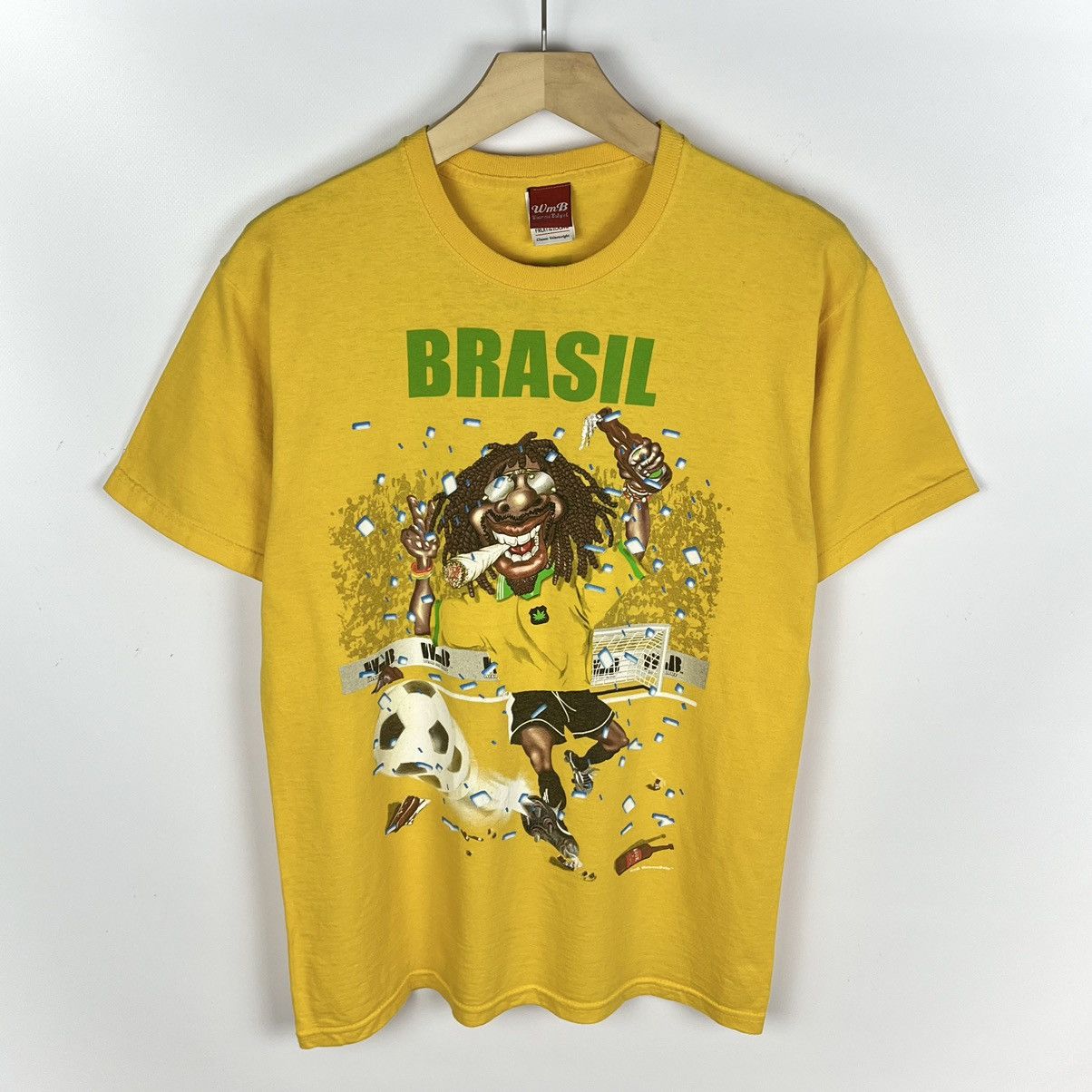 Vintage Vintage Brazil 10 True football fans Humor y2k weed tee 90’s Size US S / EU 44-46 / 1 - 1 Thumbnail
