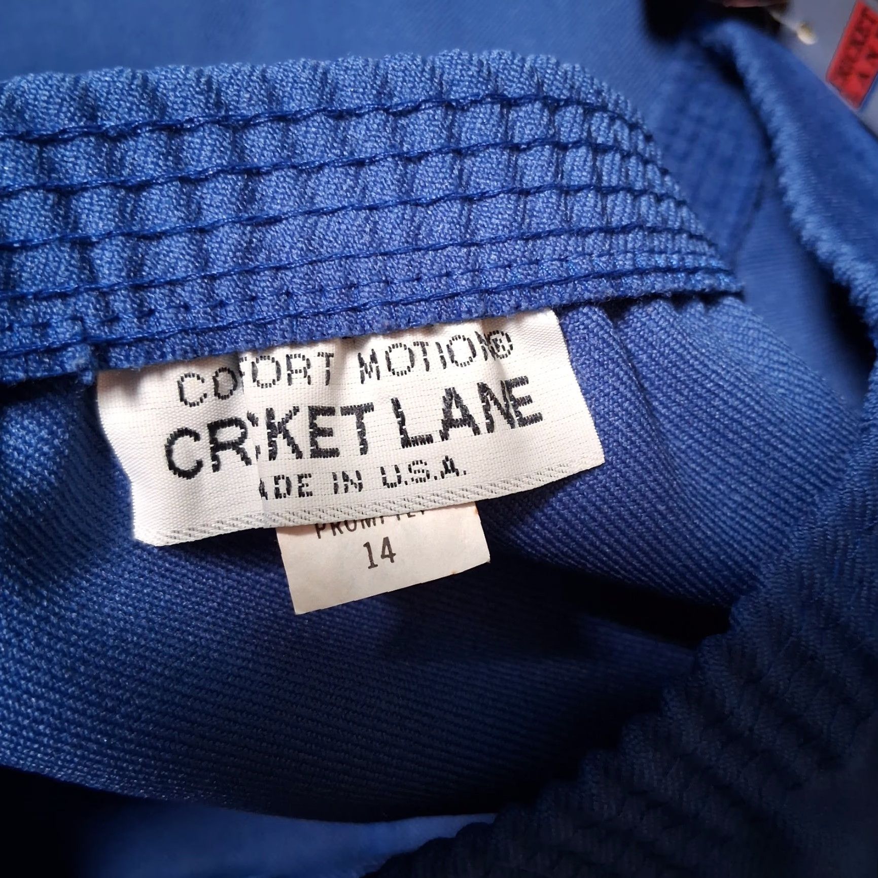 Vintage VINTAGE Cricket Lane Skirt Midi Women 34" Waist 27.5" Long Blue Polyester A-Line 1980s NOS Size 38" / US 16 / IT 52 - 7 Thumbnail