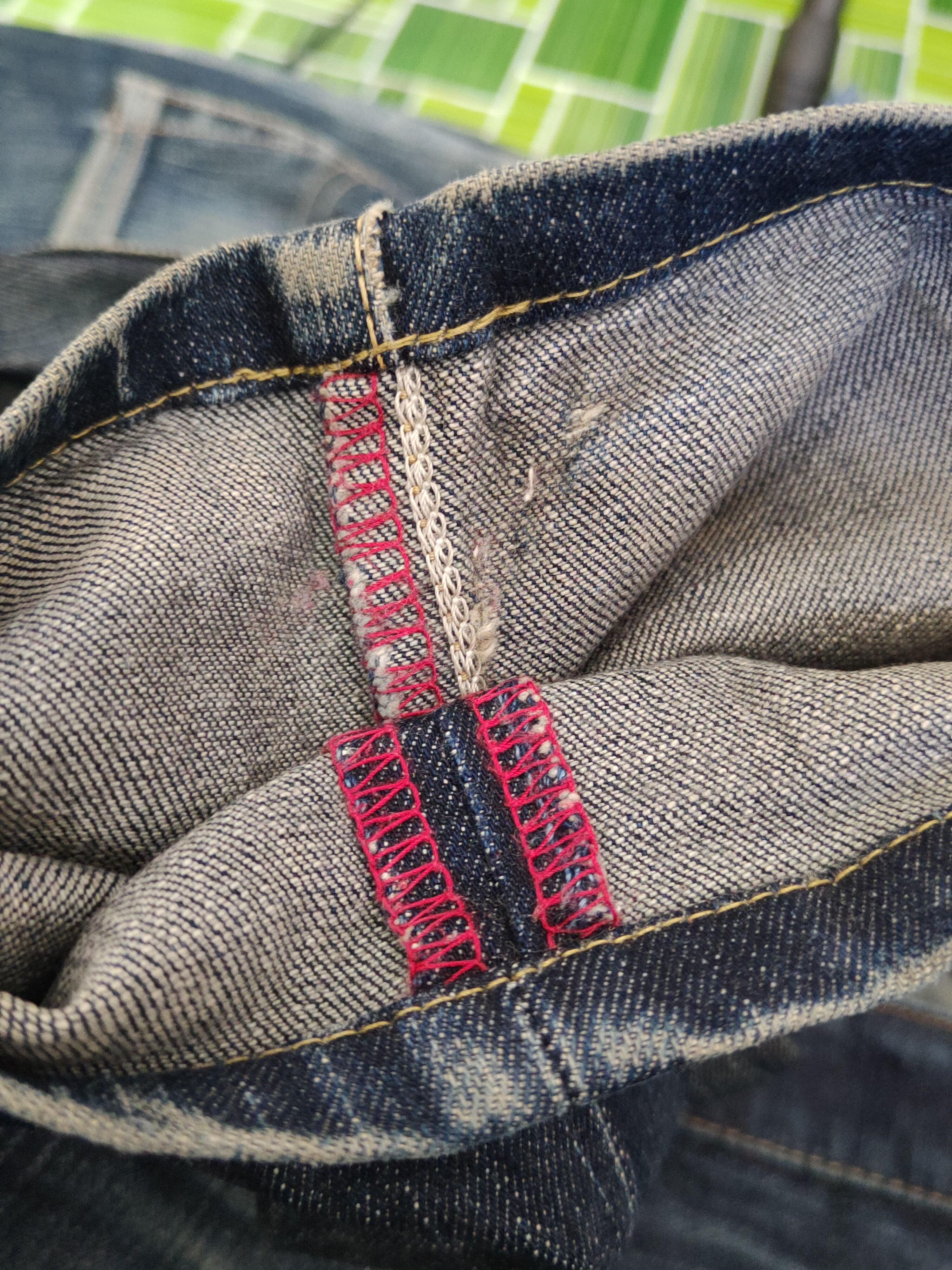 Edwin Edwin Dark Blue Distressed Ripped denim Jeans #W1400 Size US 31 - 14 Thumbnail