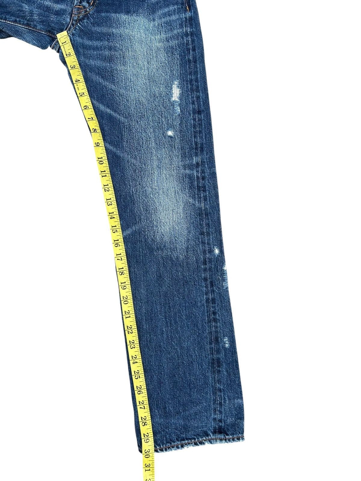 GOA G.O.A Selvedge Japanese Punk Distressed Denim Jeans Size US 31 - 17 Thumbnail