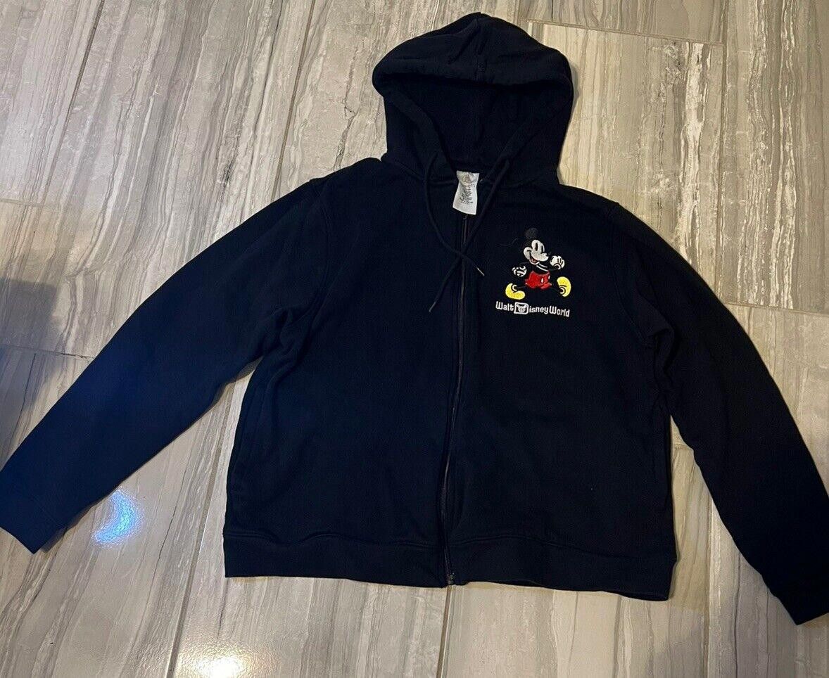 Disney Disney Black Hoodie Youth XLarge Embroidered Mickey Size US XXS / EU 40 - 1 Thumbnail