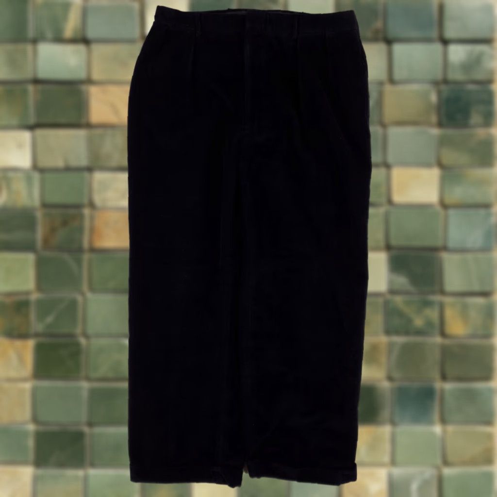 Polo Ralph Lauren VINTAGE Polo Ralph Lauren Corduroy Pants Italy Pleated Mens 40 35x28 Blue Dress Pants Cuffed Men Size US S / EU 44-46 / 1 - 1 Thumbnail