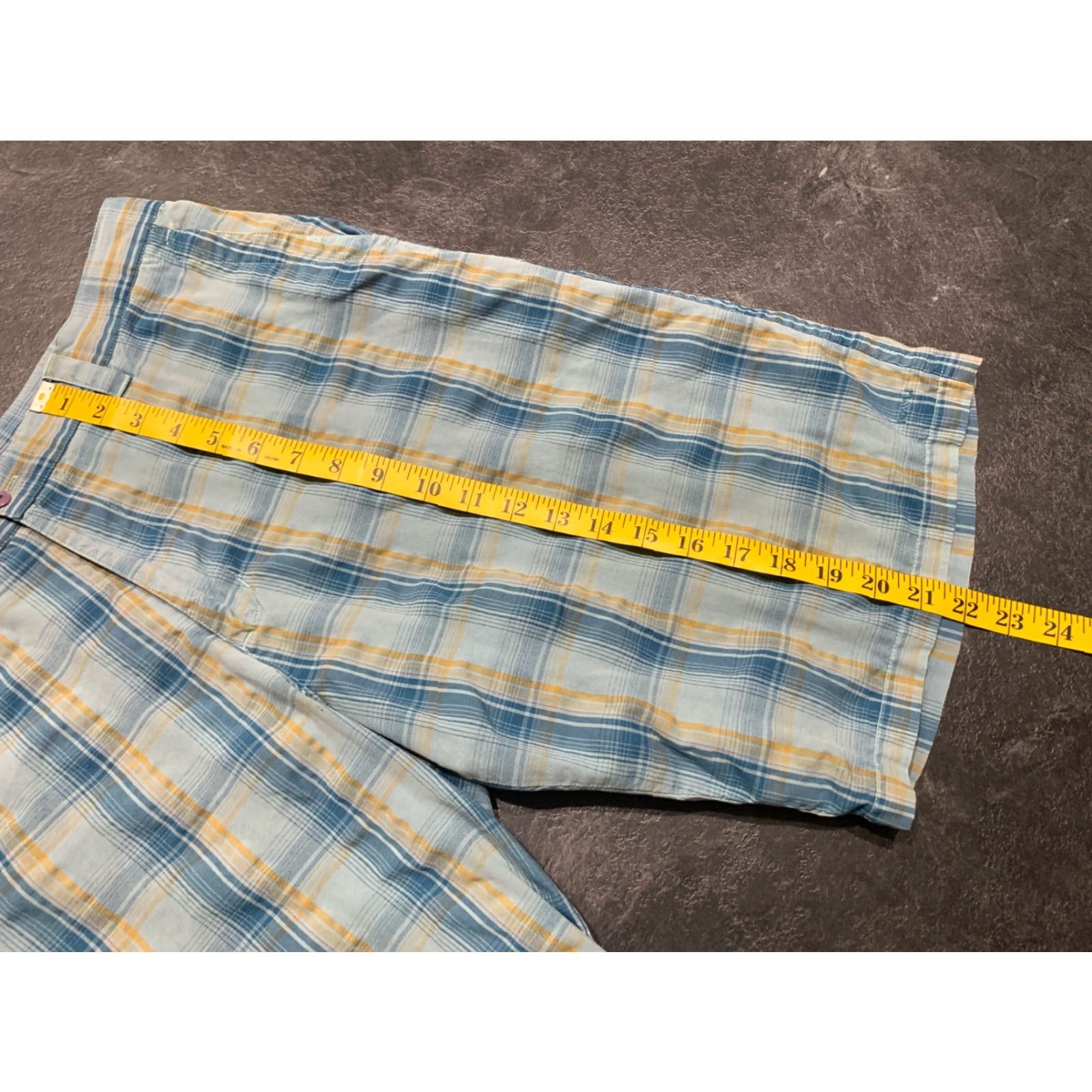 KAVU KAVU Plaid Shorts Men Size 36 Blue Chino Casual Size US 36 / EU 52 - 6 Thumbnail