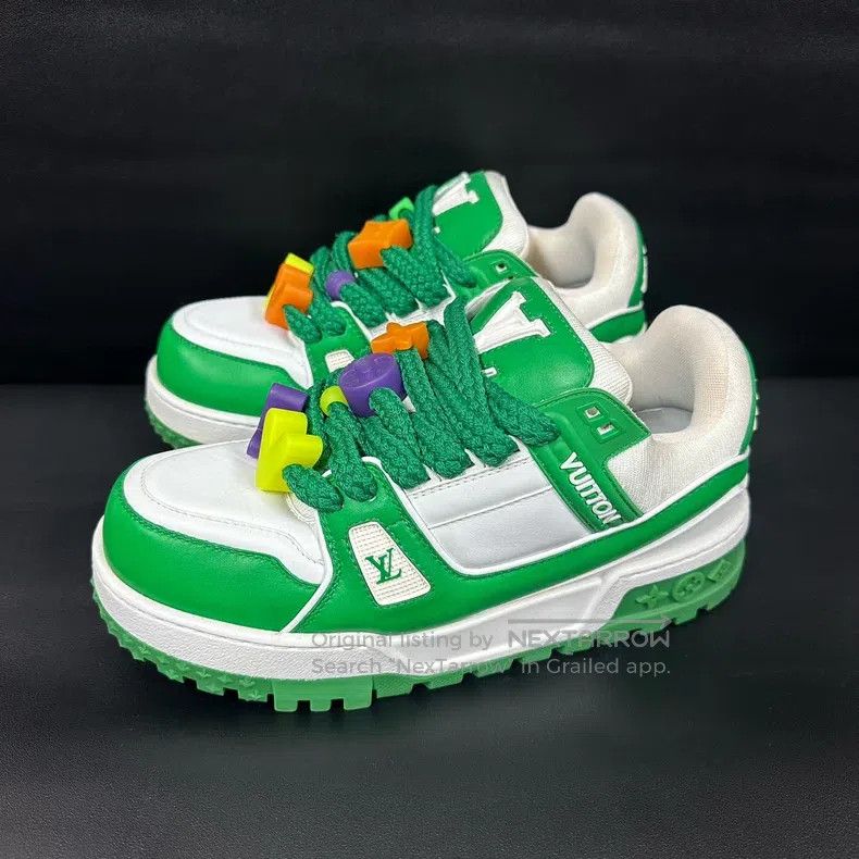Louis Vuitton Louis Vuitton Xiaopangding White and Green Board Shoes Size US 6.5 / EU 39-40 - 1 Thumbnail