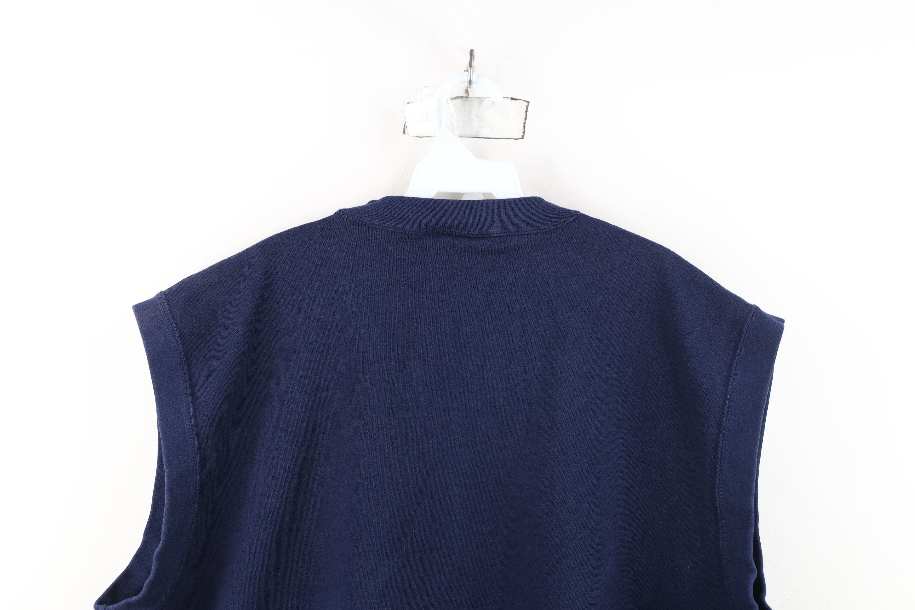 Reebok Vintage 90s Reebok Spell V-Neck Sweatshirt Vest Blue USA Size US XXL / EU 58 / 5 - 12 Thumbnail