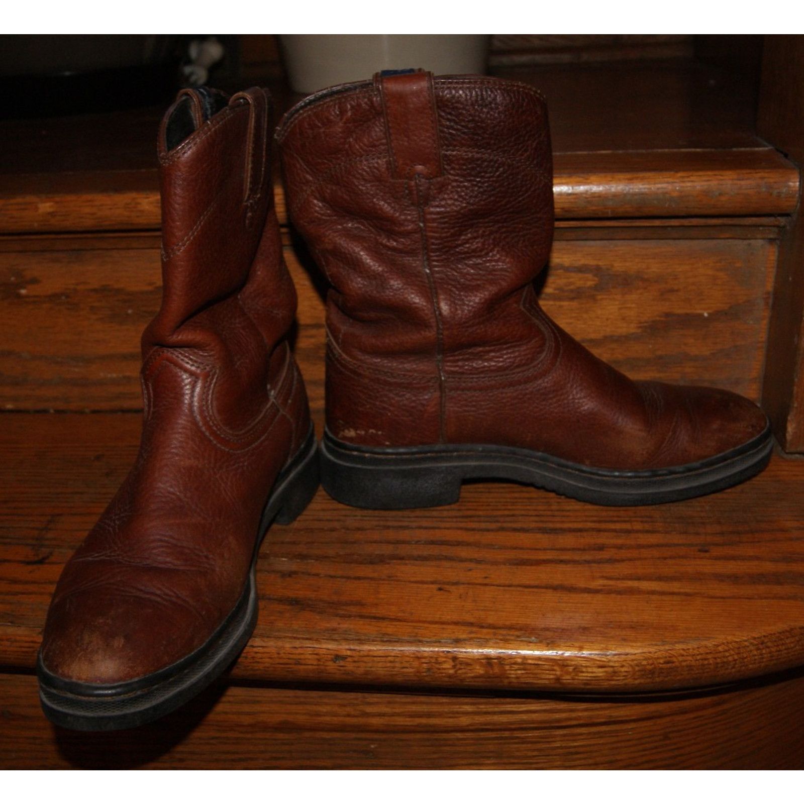 Justin Boots Justin Cowhide Ladies Boots L9011 Brown Rustic Leather 6.5B Size US 6.5 / IT 36.5 - 5 Thumbnail