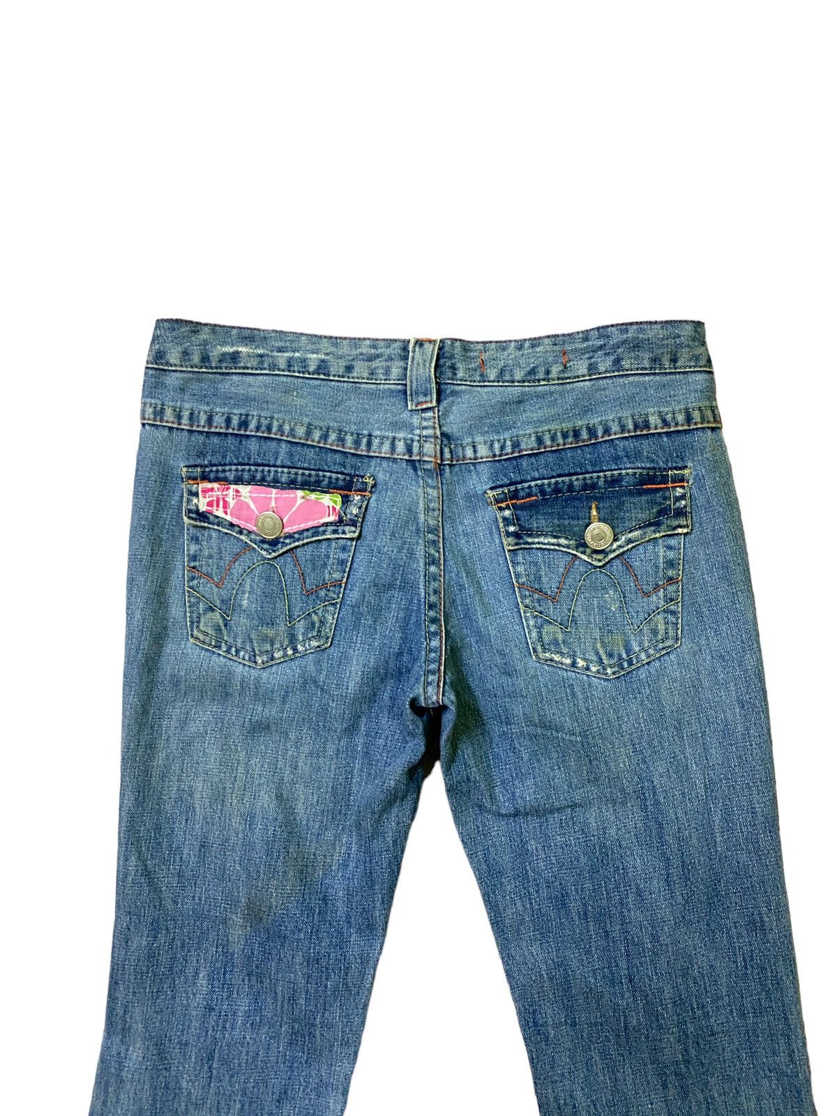 Japanese Brand × Vintage FLARED💥 SISTEMATIC DISTRESSED PATCHES BOOTCUT DENIM JEANS Size US 30 / EU 46 - 9 Thumbnail