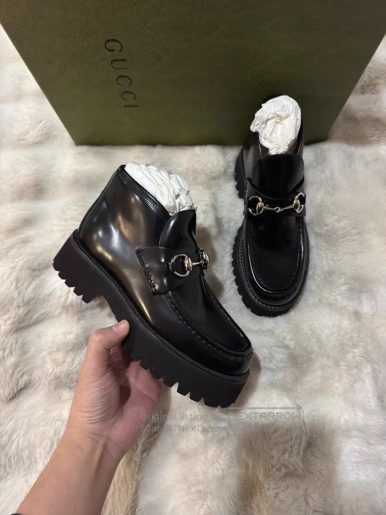 Gucci Guicci Horseshoe Buckle Thick Sole Loafers Size US 5 / IT 35 - 4 Thumbnail