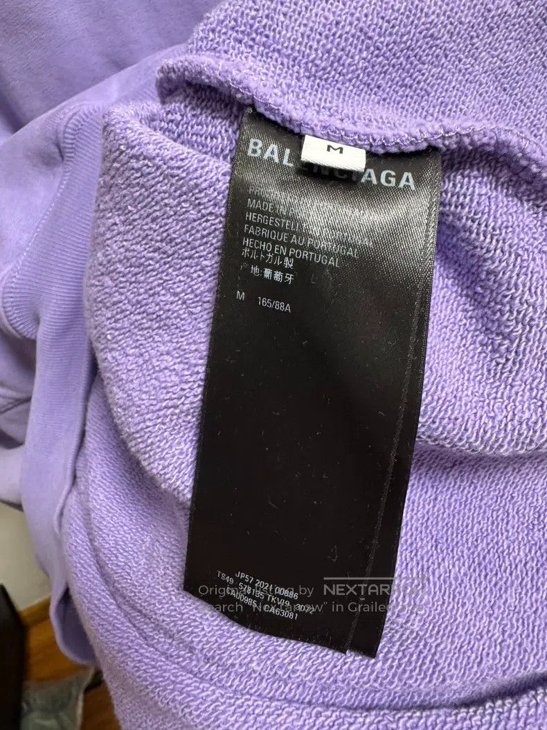 Balenciaga Balenciaga Purple Coke Hooded Sweatshirt Size US M / EU 48-50 / 2 - 5 Thumbnail