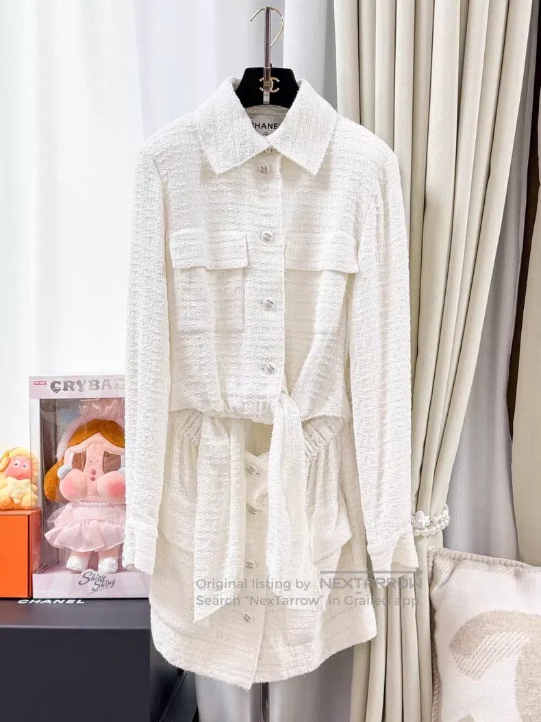 Chanel Chanel Tweed diamond buckle streamer dress jacket Size XS / US 0-2 / IT 36-38 - 1 Thumbnail