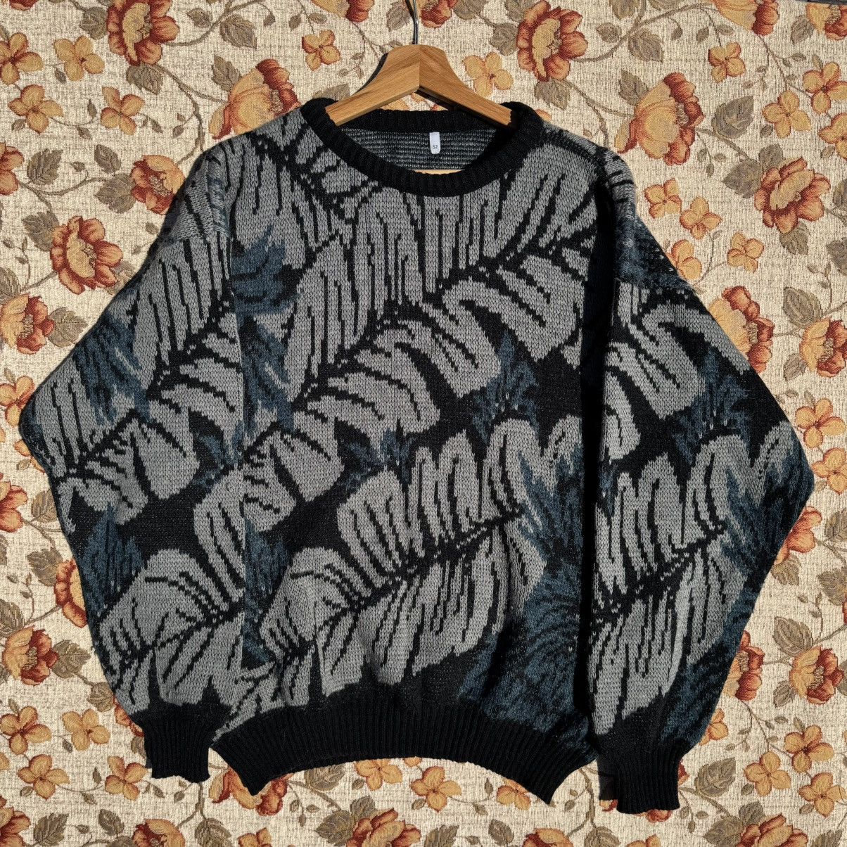 Vintage Vintage Floral Print Boxy Knit Leaf ALD JAPANESE VIBE Cute Size US L / EU 52-54 / 3 - 7 Thumbnail