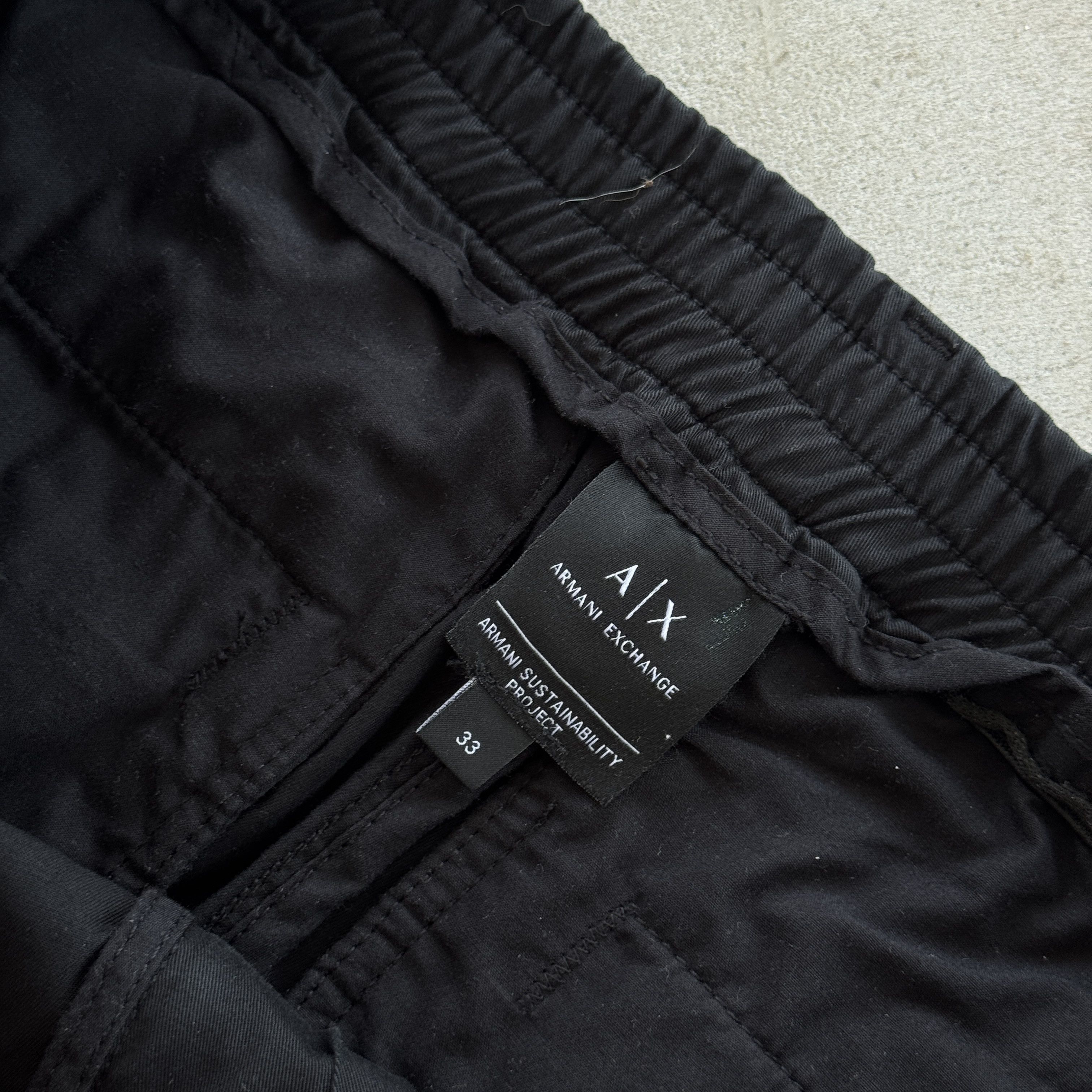 Armani Exchange Armani Exchange A|X Black Sustainable Cuffed Joggers 33 Size US 33 - 5 Thumbnail