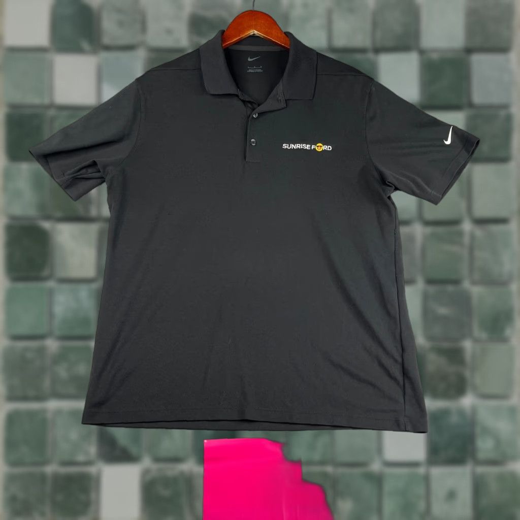 Nike Nike Polo Shirt Mens L Black Short Sleeve Lightweight Casual Workwear Polo with Swoosh Size US L / EU 52-54 / 3 - 1 Thumbnail