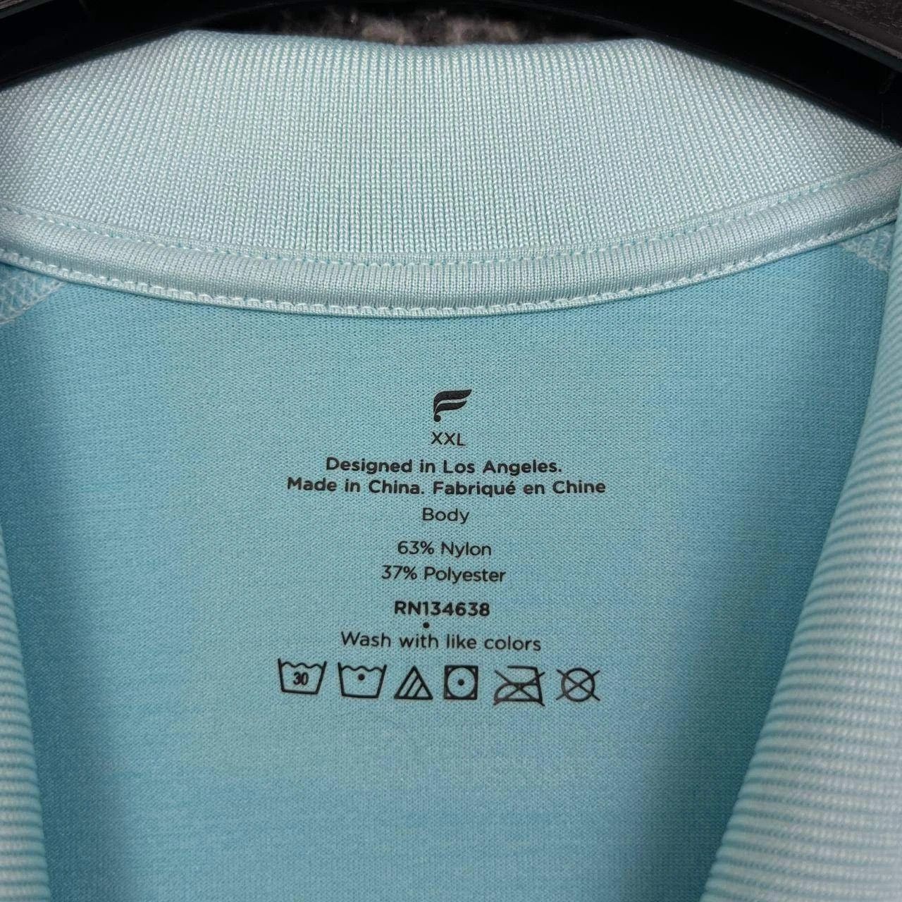 Fabletics Fabletics Performance Golf Polo Shirt Men Blue Collared 2XL Size US XXL / EU 58 / 5 - 3 Thumbnail