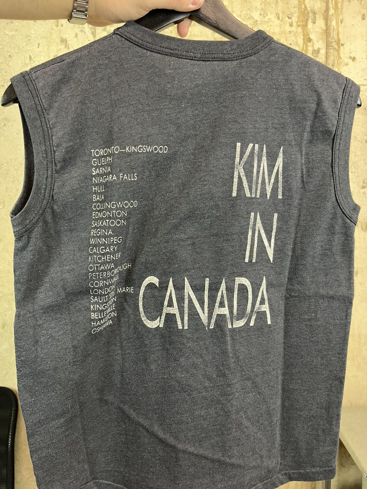 Band Tees × Vintage 1980s Kim Mitchell black sleeveless shirt Kim in Canada Size US M / EU 48-50 / 2 - 5 Thumbnail