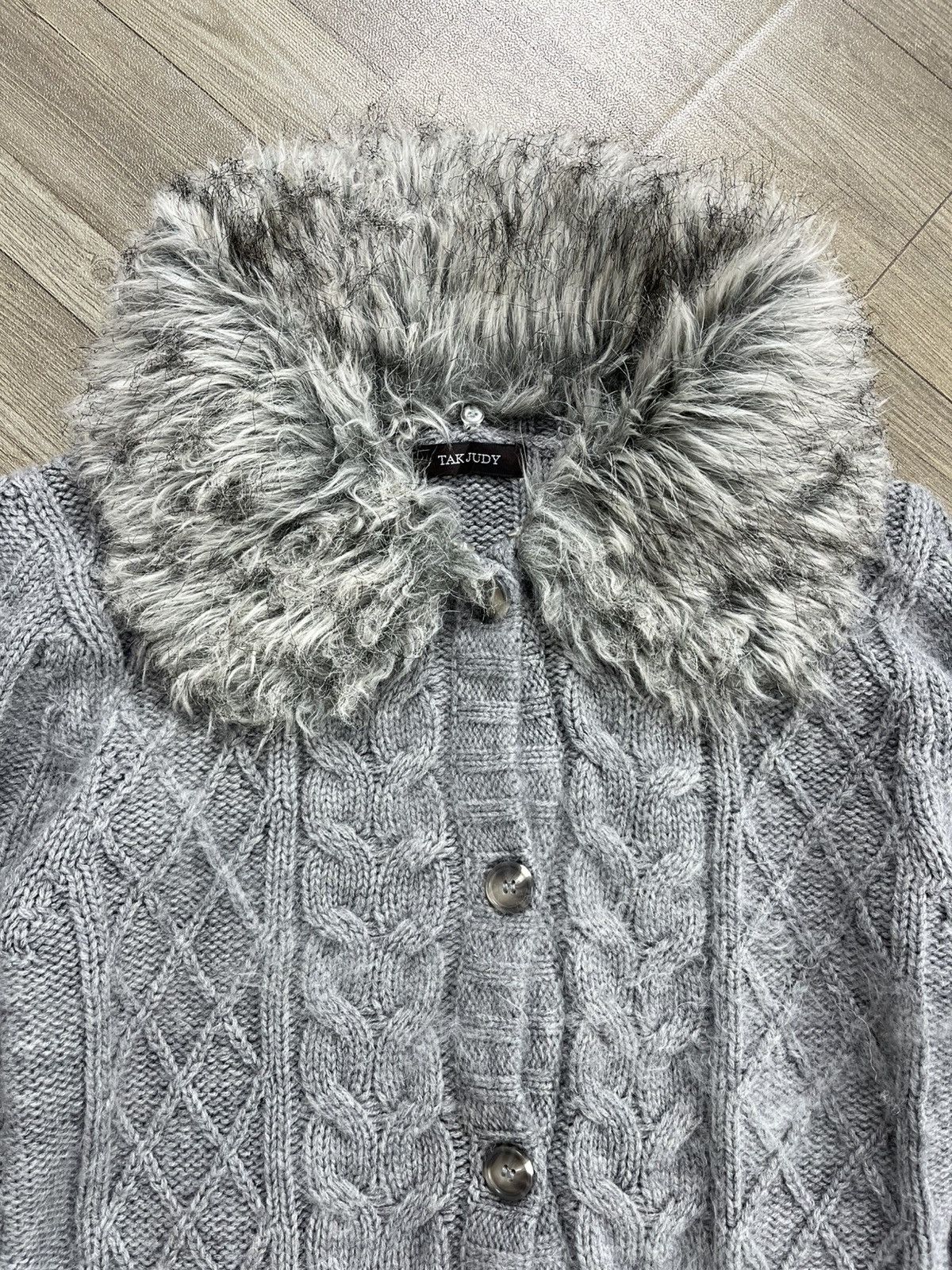 20471120 Vintage Takjudy Faux Fur Lgb Style Knitwear Cardigans Winter Size US M / EU 48-50 / 2 - 4 Thumbnail