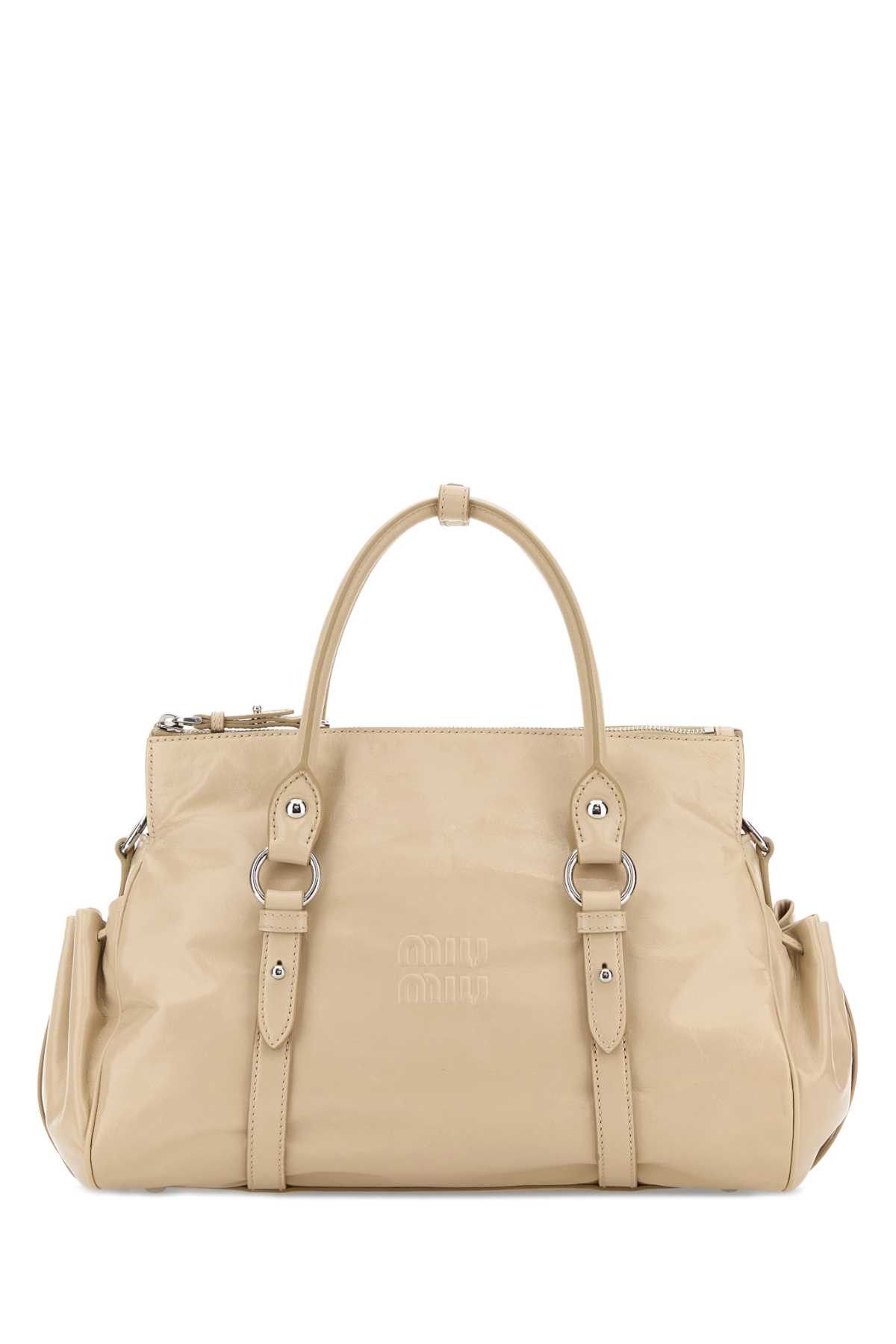 Miu Miu Sand Leather Handbag Size ONE SIZE - 1 Thumbnail