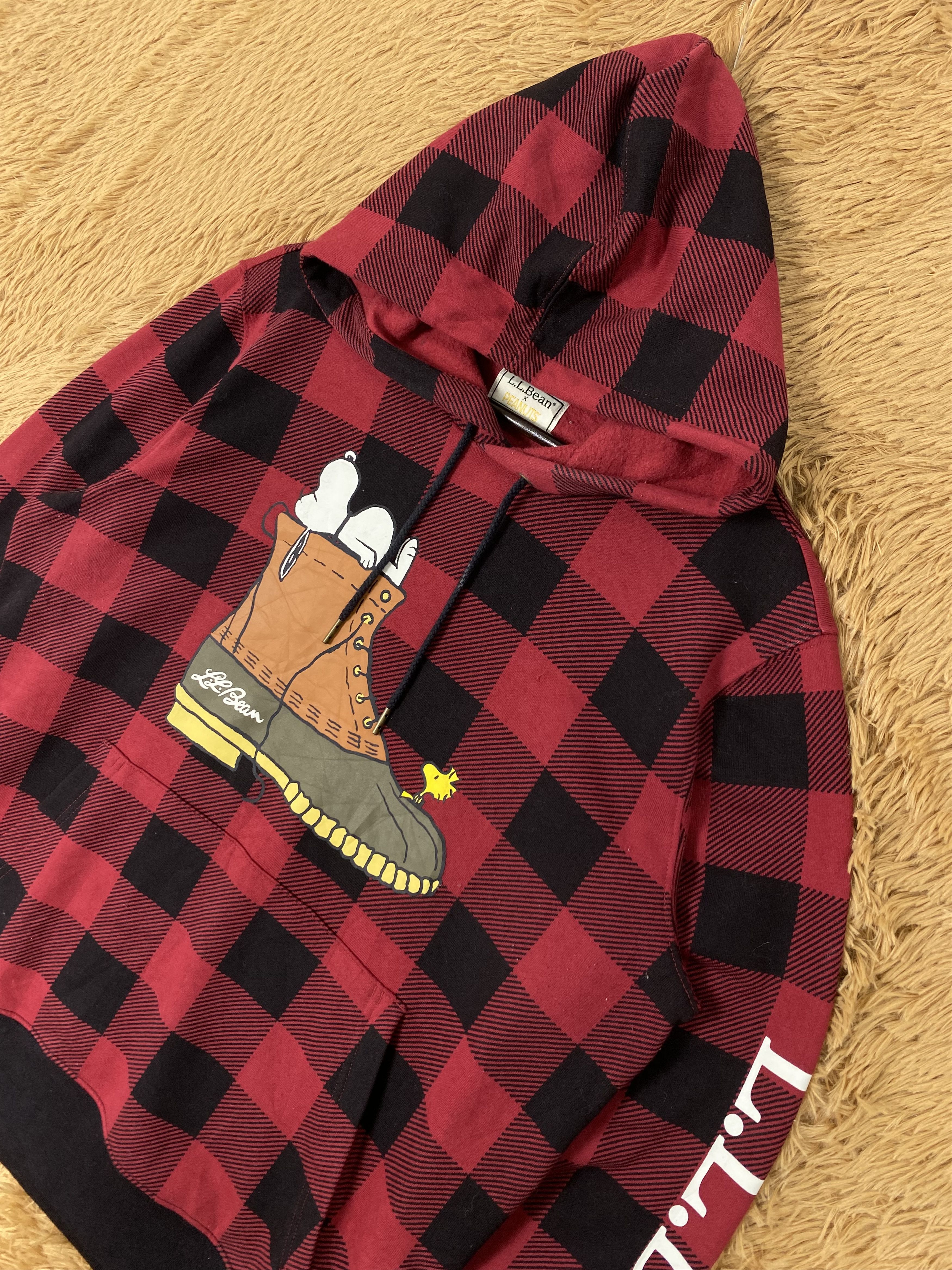 L.L. Bean Vintage LL Bean X Peanuts Checkered Hoodie PS0159 Size US M / EU 48-50 / 2 - 2 Thumbnail