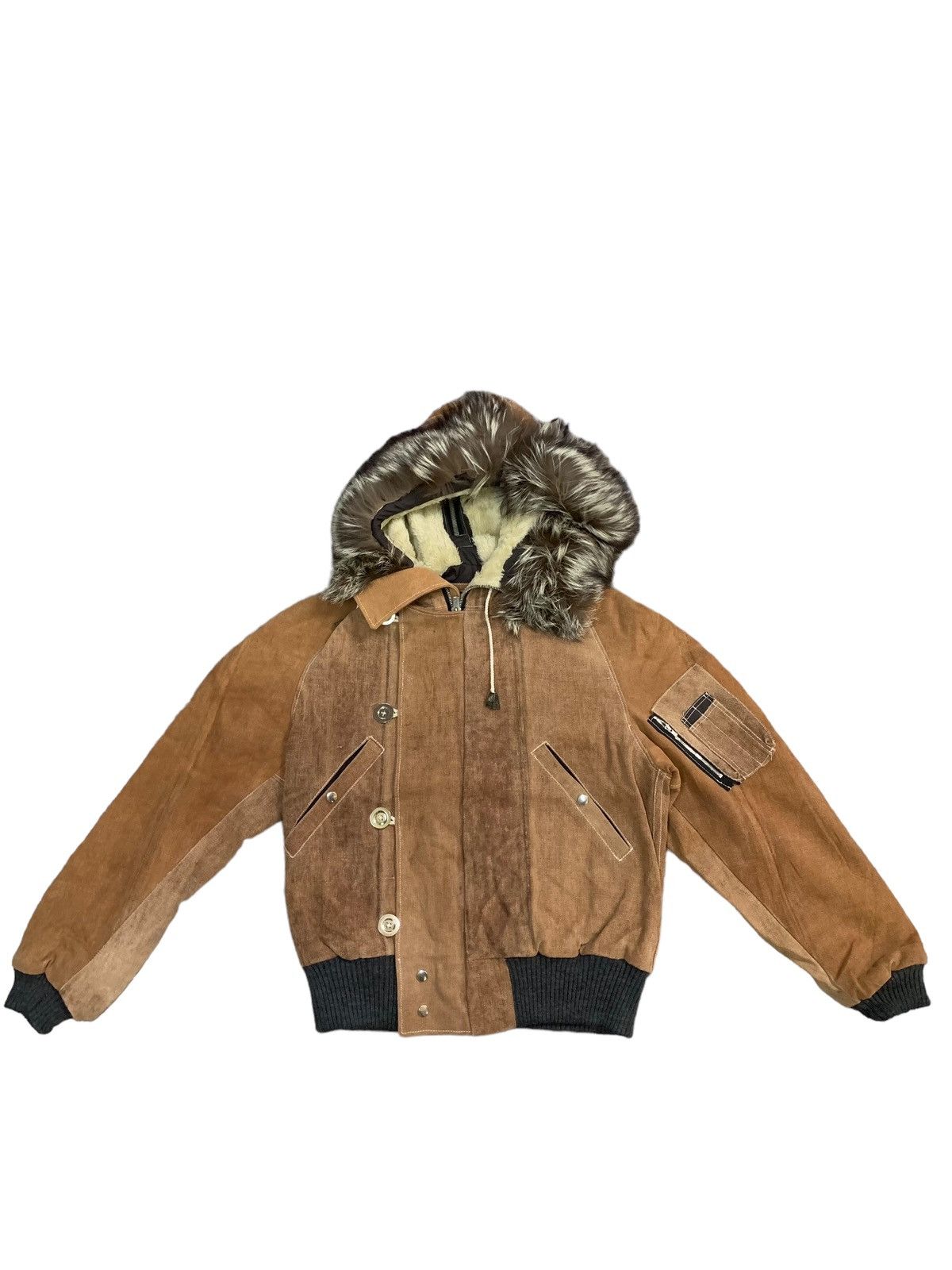 💸Accept Offer💸 Saga Fox Multipocket Punk Fur Hoodie Jacket