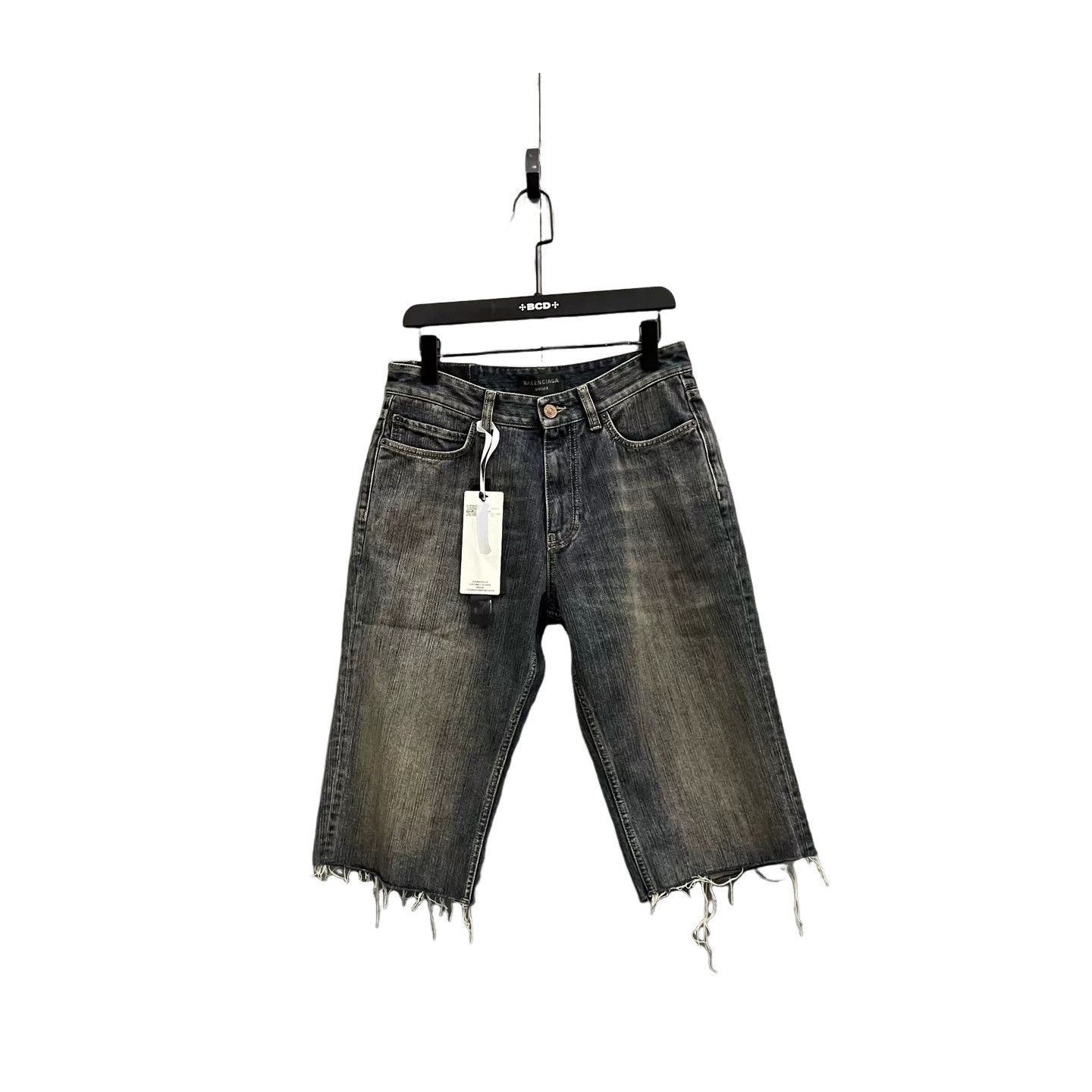 Balenciaga Balenciaga Distressed Denim Shorts Size M Size US 32 / EU 48 - 1 Thumbnail