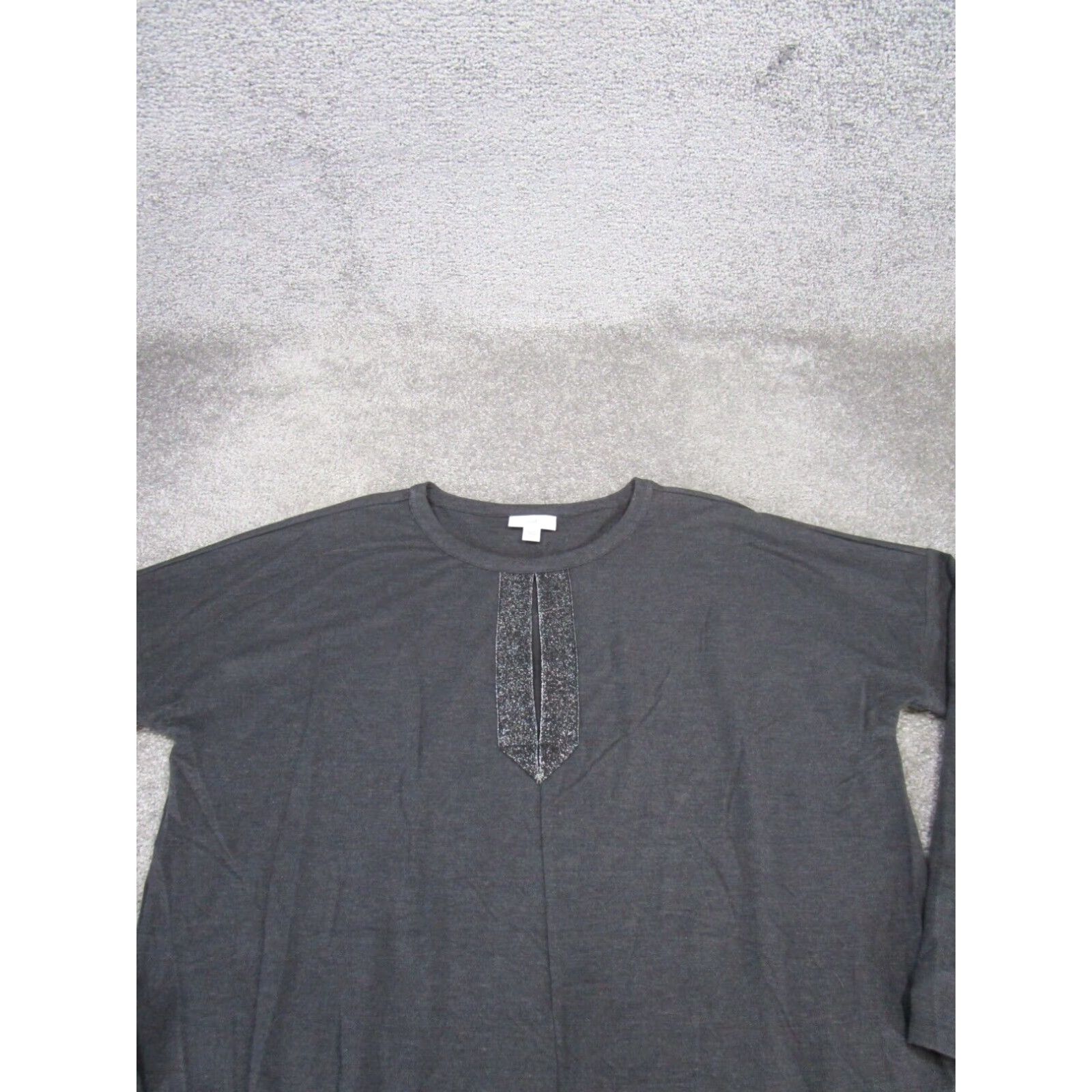 J. Jill J Jill Womens Medium Gray Long Sleeve Tunic Shirt Size M / US 6-8 / IT 42-44 - 2 Thumbnail