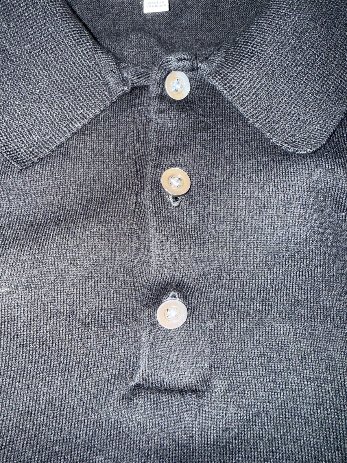 Madewell Madewell Black Cotton Long-sleeve Polo Size US XS / EU 42 / 0 - 4 Thumbnail