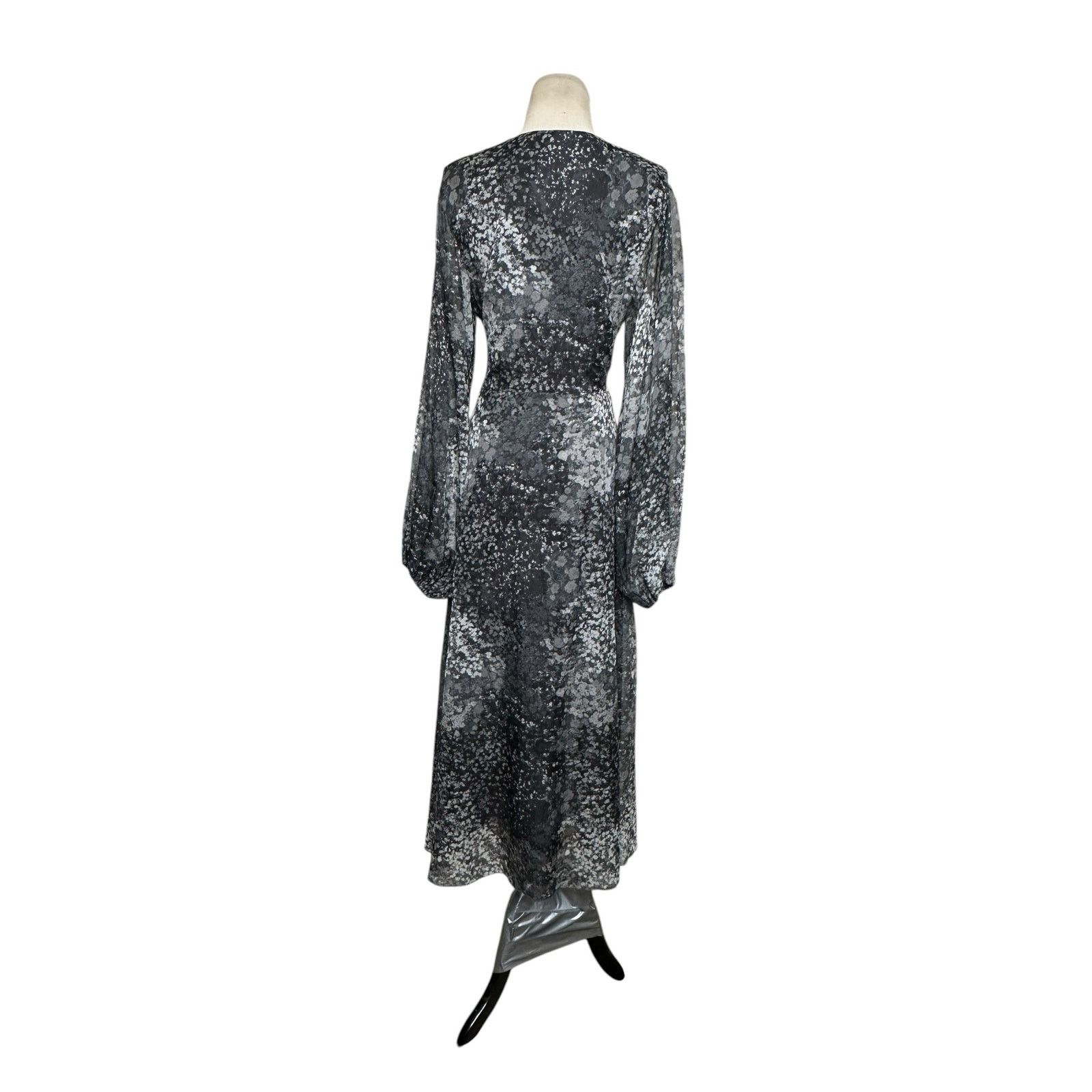 ROTATE Rotate Gray printed long sleeves midi dress size 6 Size M / US 6-8 / IT 42-44 - 19 Thumbnail