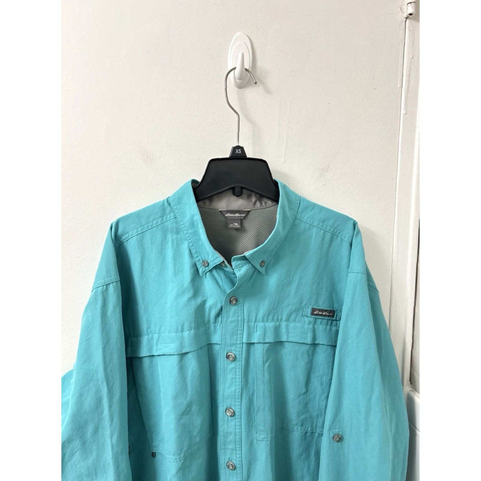 Eddie Bauer VINTAGE Eddie Bauer Shirt Mens XL Aqua Blue Button Down Fishing Outdoor L/S Size US XL / EU 56 / 4 - 2 Thumbnail