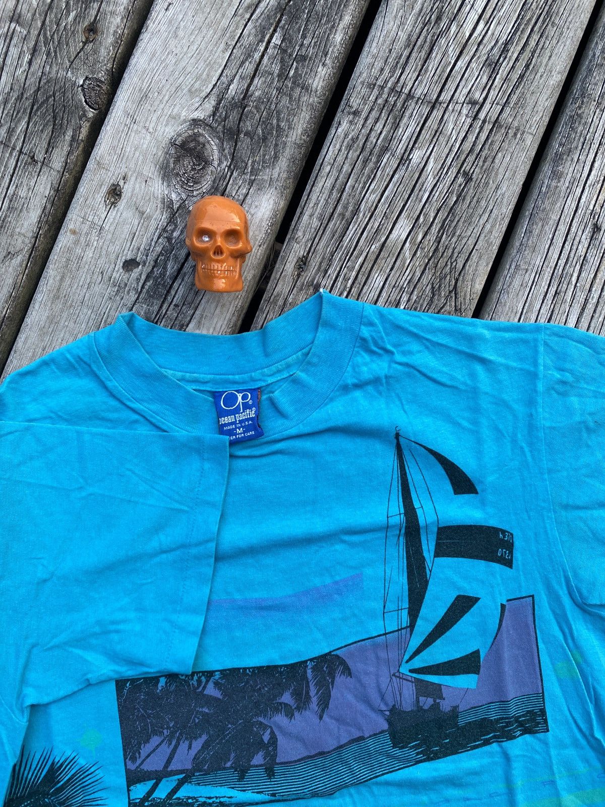 Ocean Pacific × Vintage 80s Ocean Pacific surf art shirt sz M Size US M / EU 48-50 / 2 - 3 Thumbnail
