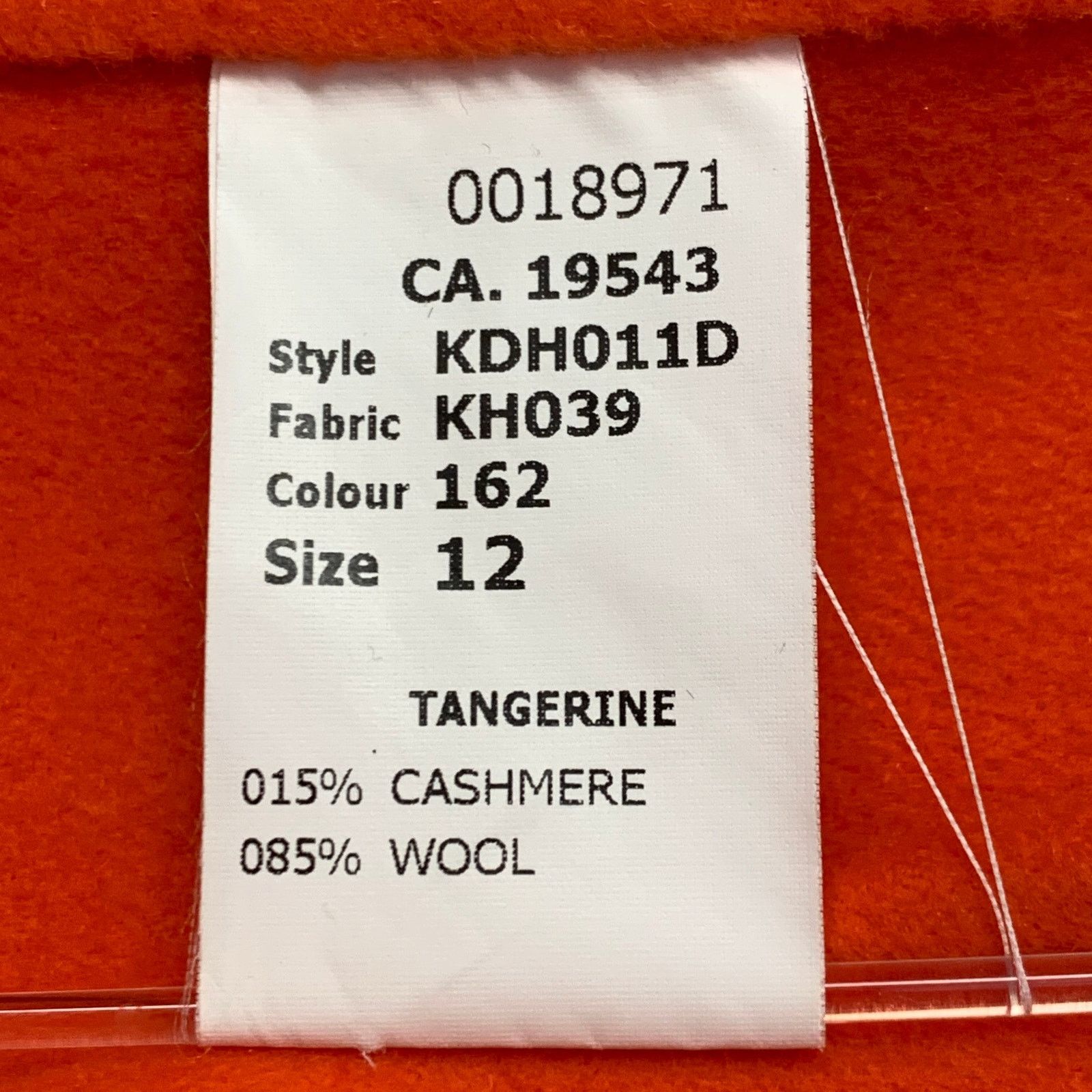 Michael Kors MICHAEL KORS Size 12 Orange Wool Cashmere Peak Lapel Coat Size XL / US 12-14 / IT 48-50 - 6 Thumbnail