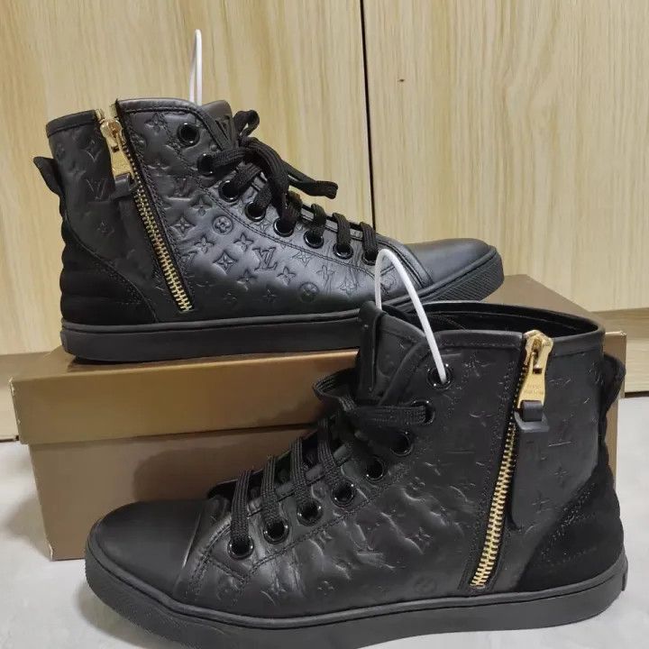 Louis Vuitton Louis Vuitton Rivoli Leather High-Top Sneakers -2508 Size US 5 / EU 37 - 7 Thumbnail