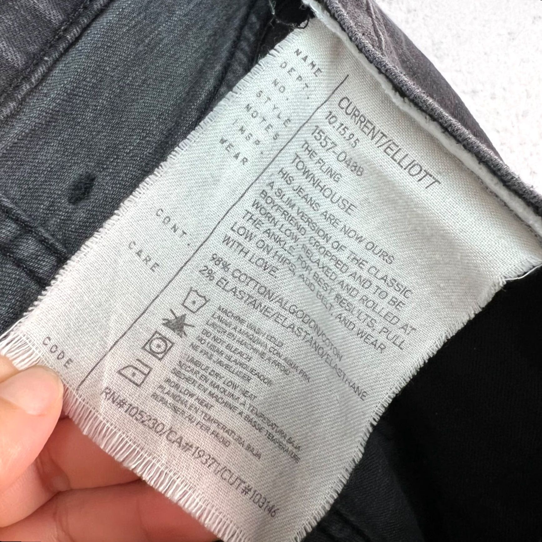 Vintage Current/Elliott Jeans Skinny Womens 24 Gray Cotton Blend Made In USA Visually Textured Denim 26 In Inseam USA Theme Mens Womens Girls Size 42" / US 20 - 4 Thumbnail